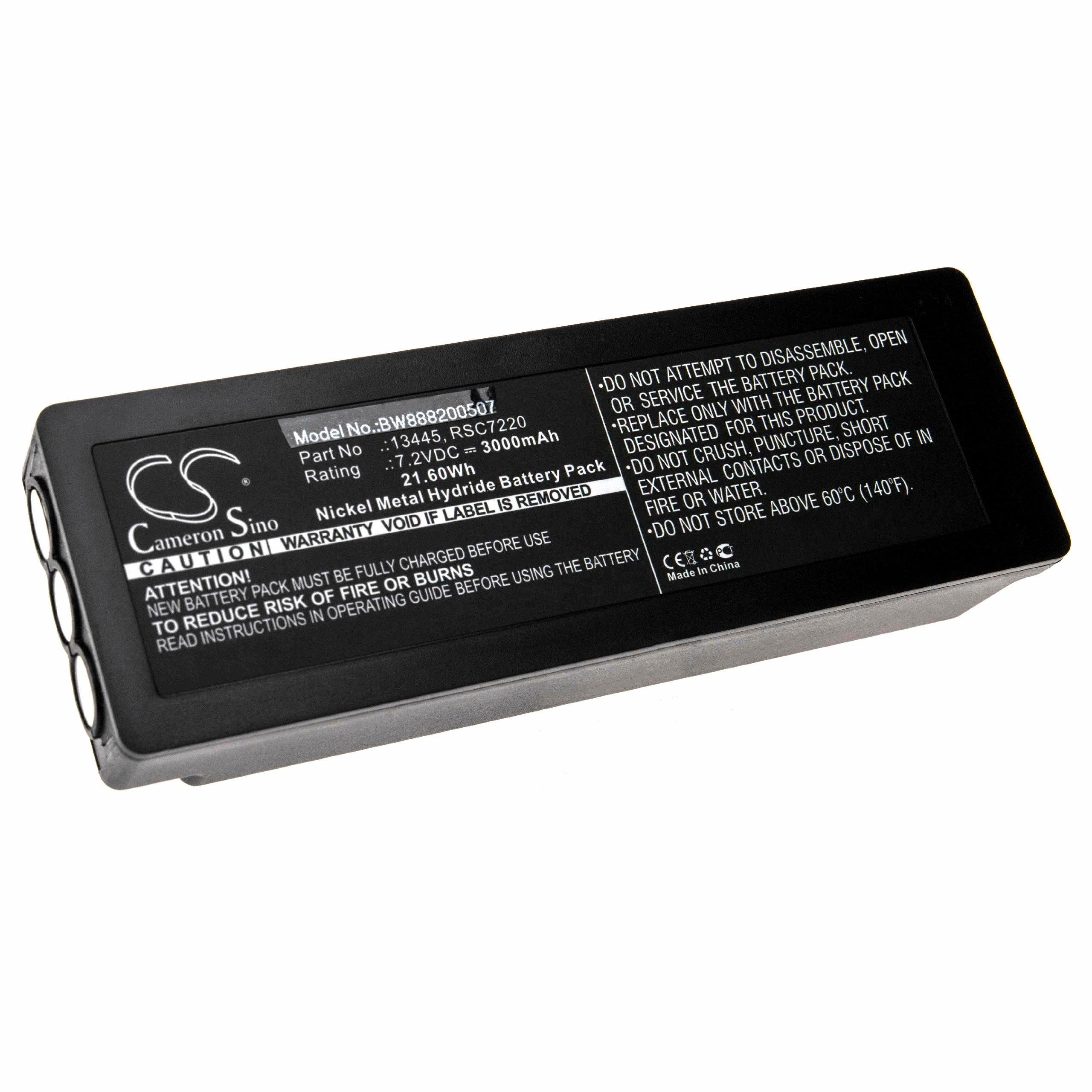 vhbw kompatibel mit Palfinger Scanreco 960, 592, 590, 790, BS590 Akku NiMH 3000 mAh (7,2 V)