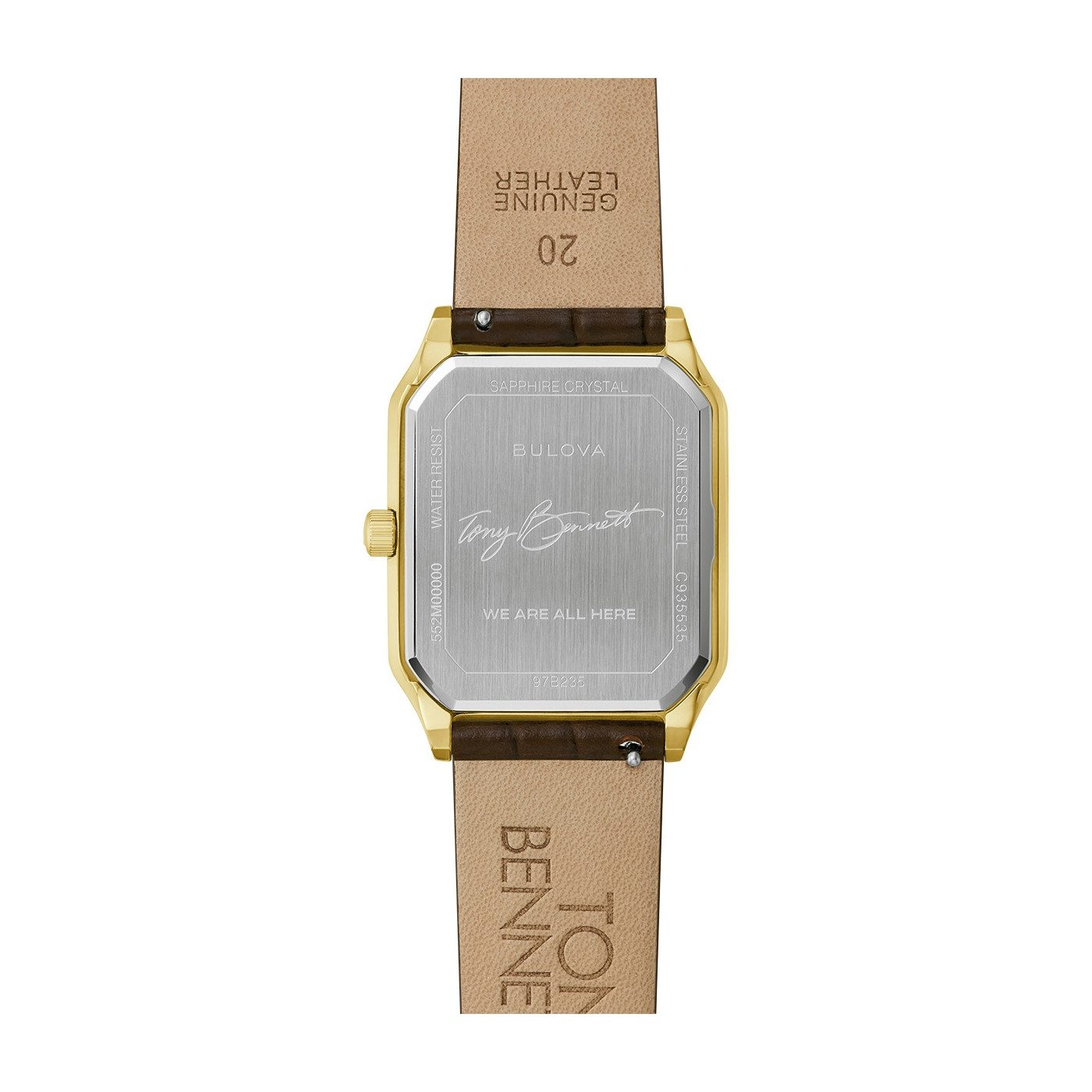 Bulova Quarzuhr Sutton 97B235, Armbanduhr, Damenuhr, Herrenuhr, Lederarmband, analog, Big Date