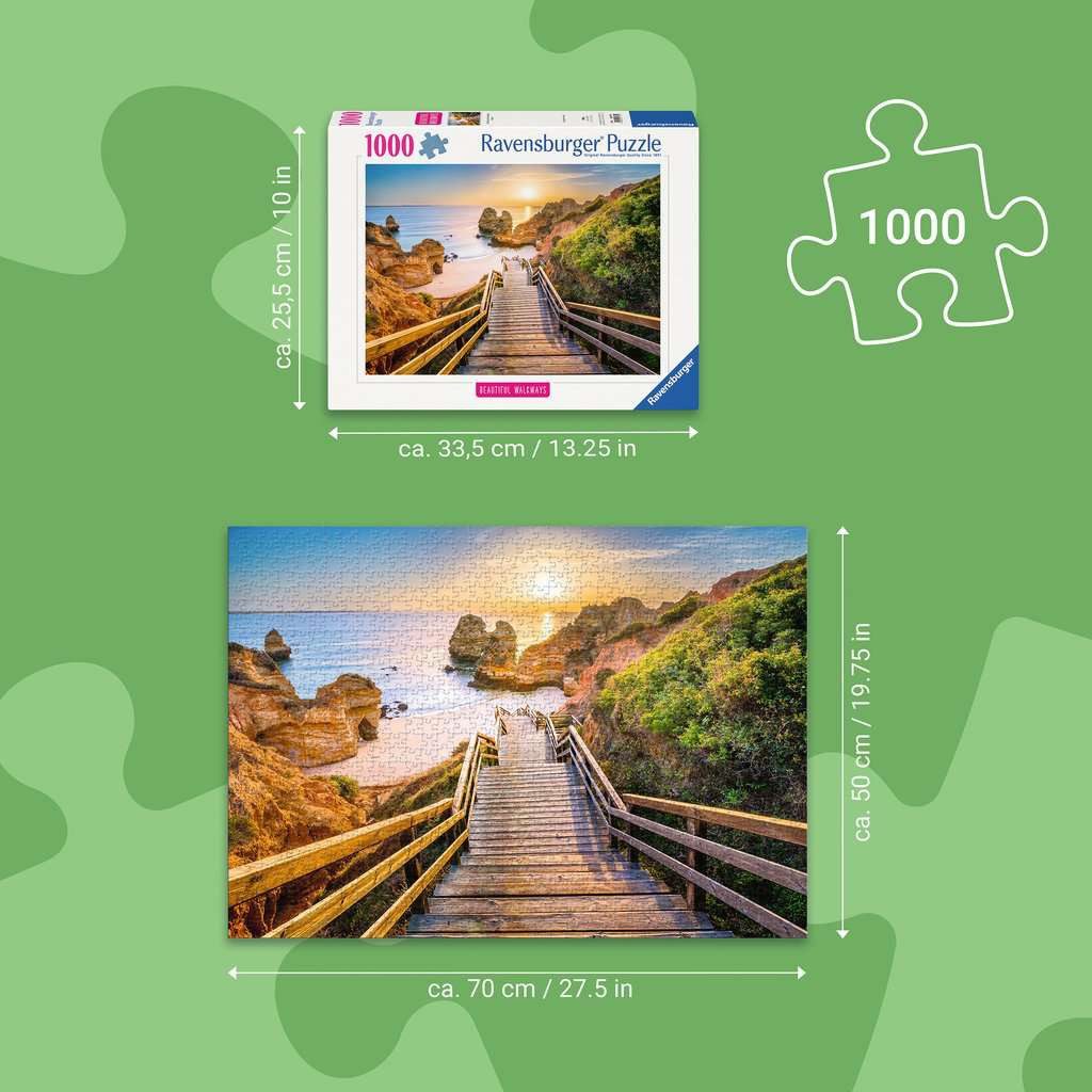 Ravensburger Verlag GmbH Puzzle Holztreppe zum Praio do Camillo – 1000 Teile Puzzle von Ravensburger, 1000 Puzzleteile