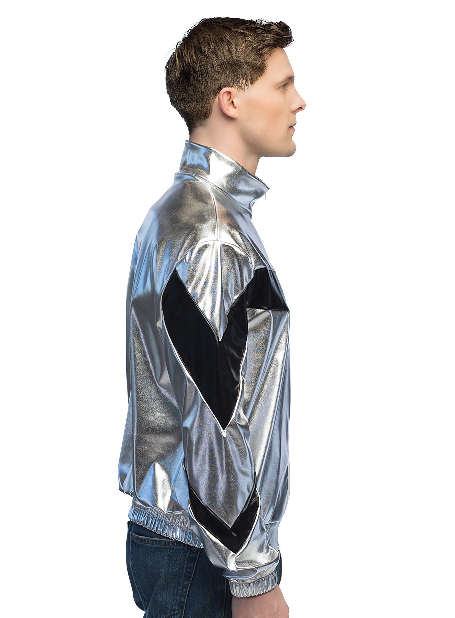 Boland Kostüm Space Age Jacke silber, Metallischer Glanz für Retro-SciFi, D günstig online kaufen