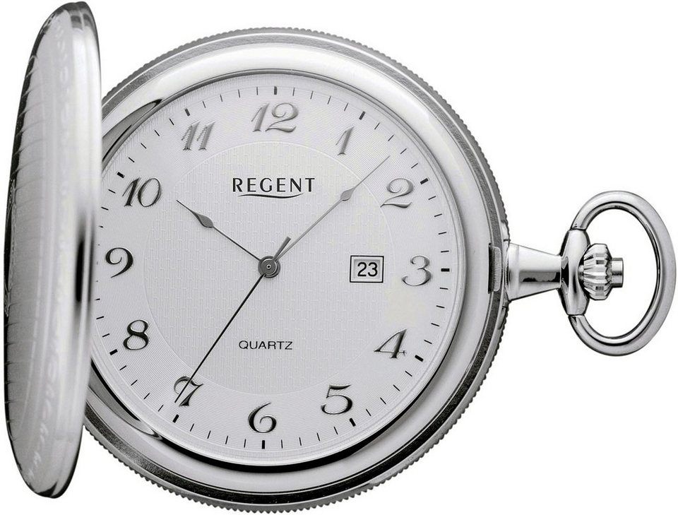 Regent Taschenuhr P751, (Set, 2-tlg., mit Kette), Uhrzeit