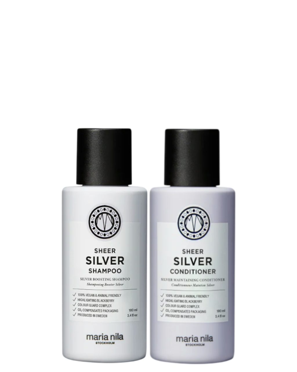 Maria Nila Haarpflege-Set Sheer Silver Set - Shampoo 100ml + Conditioner 100ml, 2-tlg.