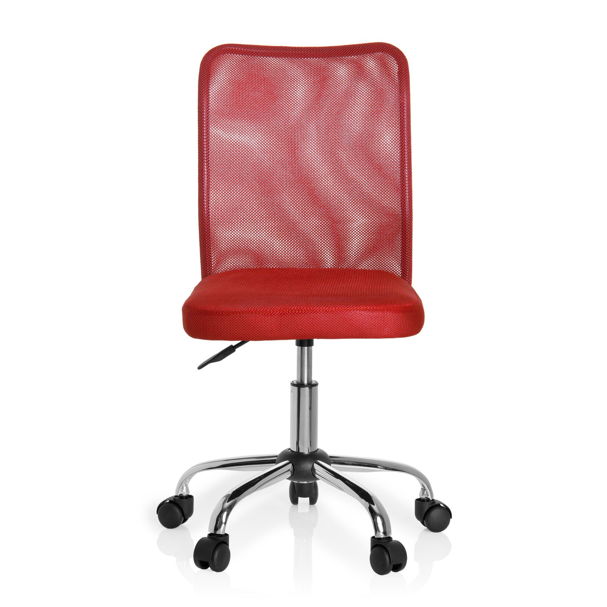 hjh OFFICE Drehstuhl Kinderdrehstuhl KIDDY NET Stoff ohne Armlehnen (1 St), mitwachsend, ergonomisch Rot
