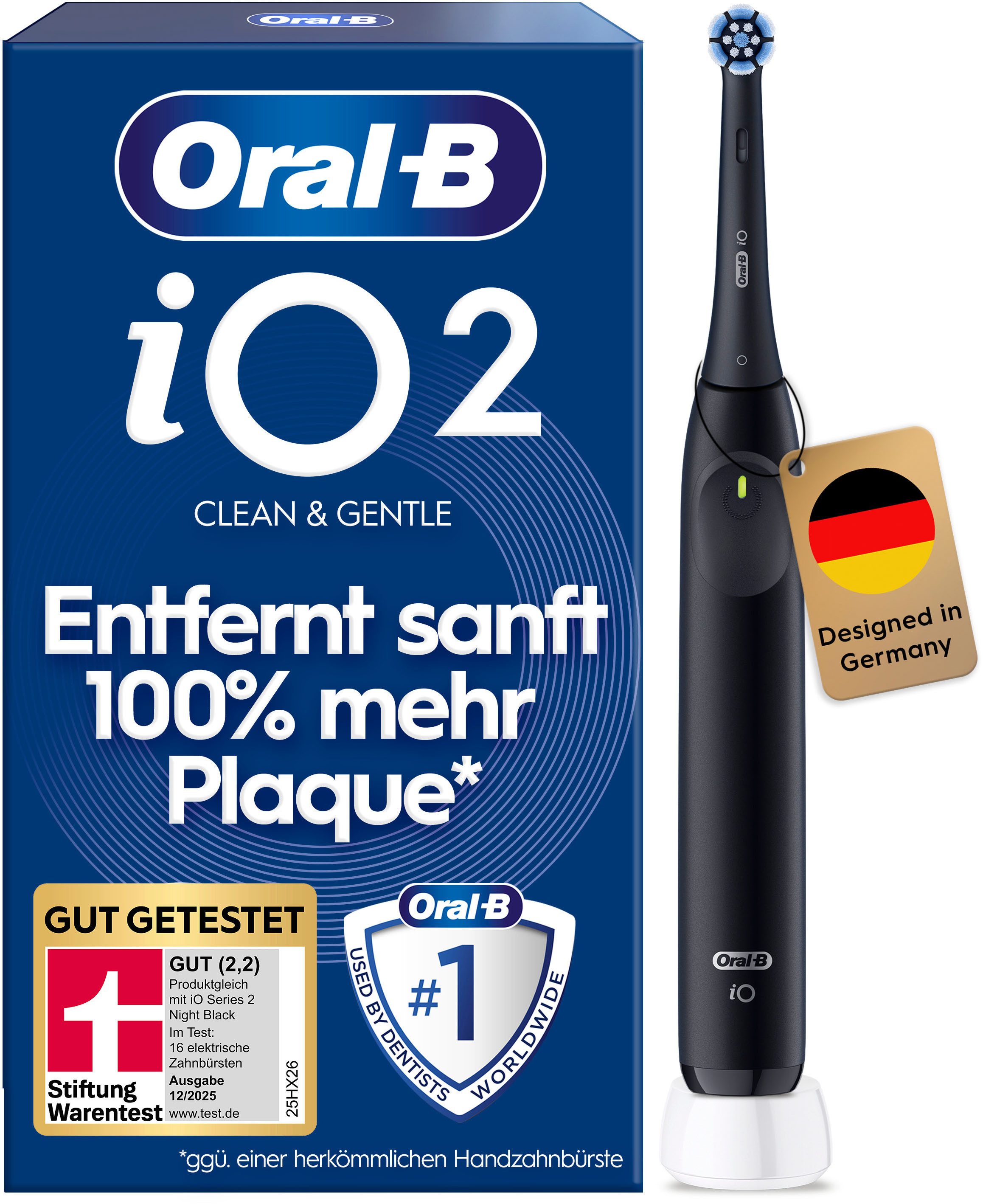 Oral-B Elektrische Zahnbürste Oral-B iO Series 2, Aufsteckbürsten: 1 St., für die sanfte Reinigung