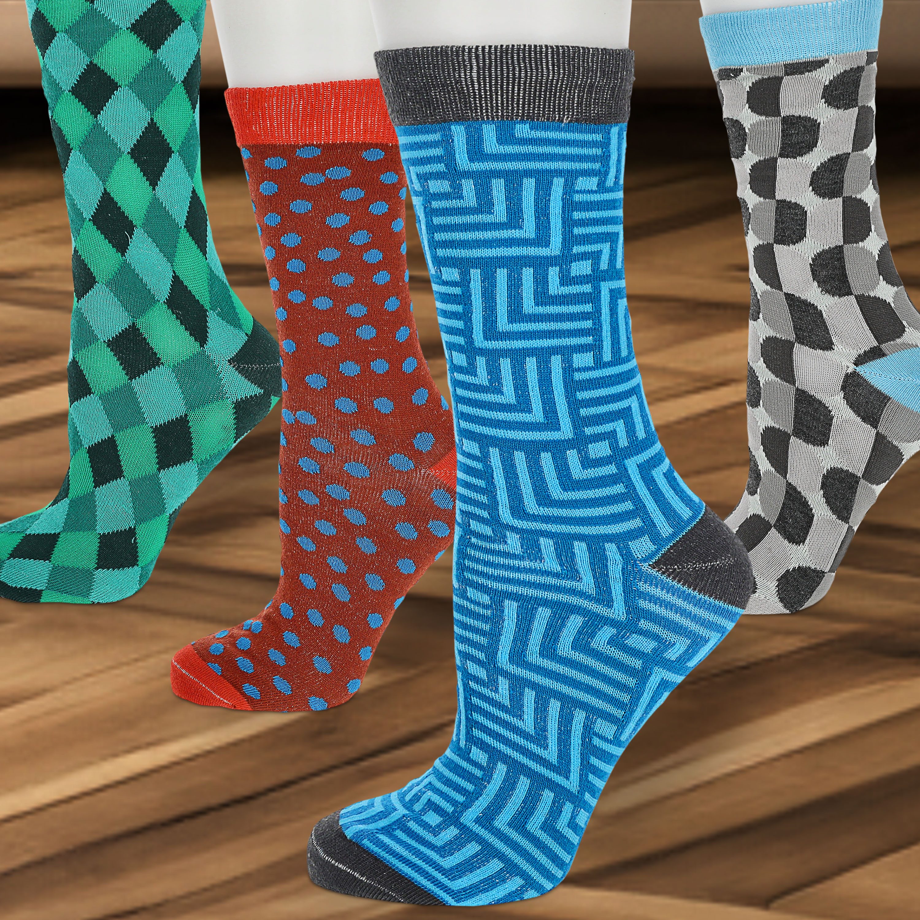 CEPEWA Socken Herrensocken Color 4er Pack 42-46 bunt Polyester Baumwolle Elasthan – Bild 3 von 5