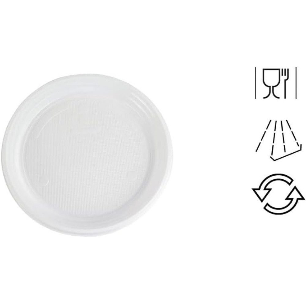 Lauroo Grillteller Menüteller Ungeteilt – Ø22 cm Teller 50 Stück, (50 St) – Bild 4 von 5