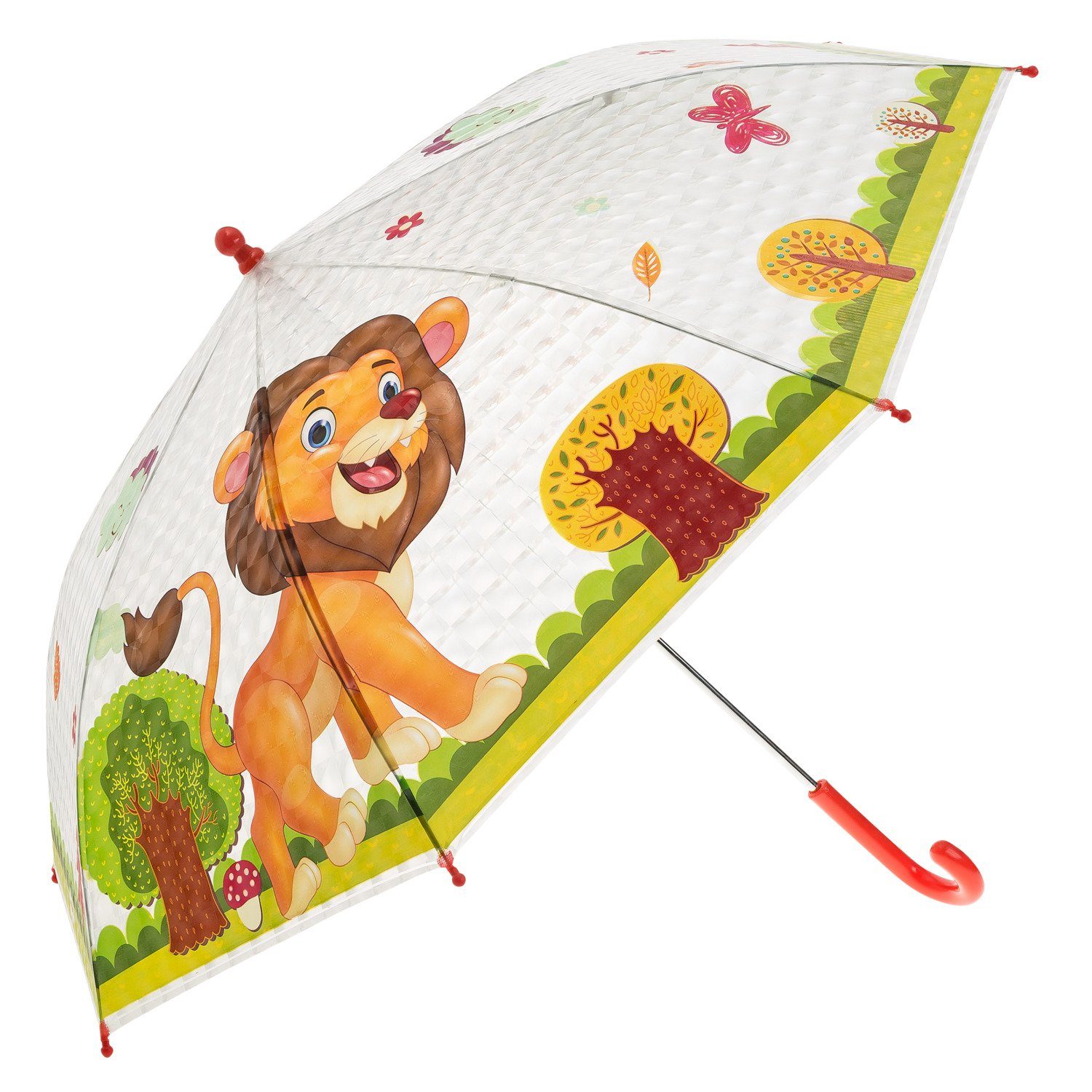 Mädchen, Idena und - Idena Taschenregenschirm Jungen für mit 50047 Kinderregenschirm putzigem