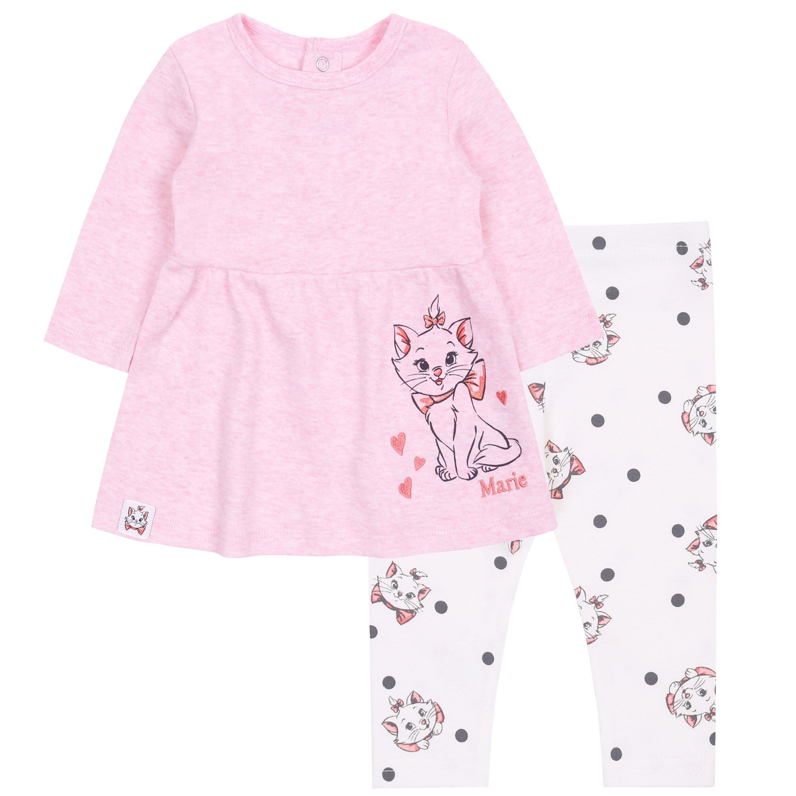 Tunika & Leggings Baby-Set: Tunika + Leggingshose Katze Marie 0-1 Monate