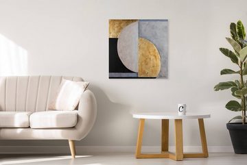 KUNSTLOFT Gemälde Moon Phases 80x80 cm, Leinwandbild 100% HANDGEMALT Wandbild Wohnzimmer