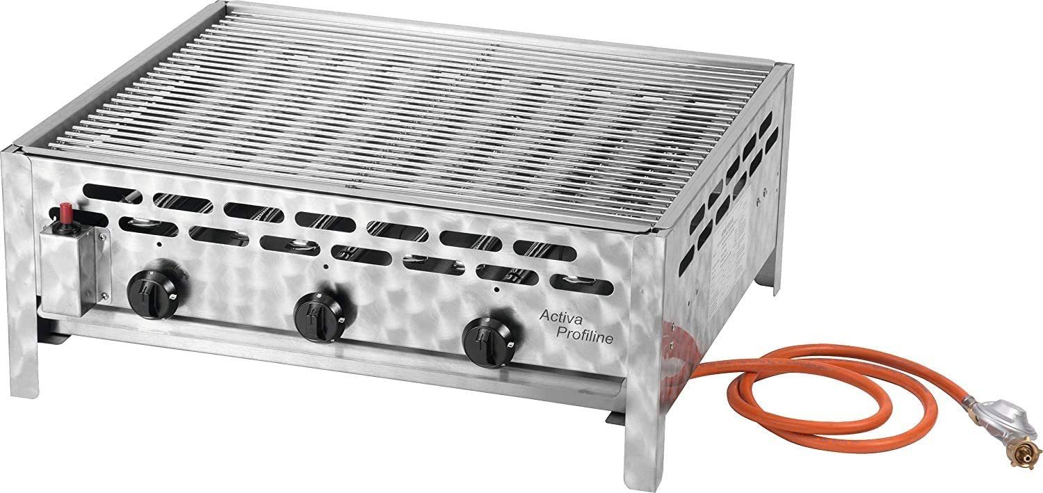Activa Gasgrill Grill 3-flammig Gastrobräter, 9 -12kW, Grillrost