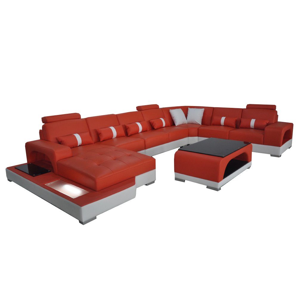 Moderne Polster Leder XXL Ecksofa Big JVmoebel Sofa Couchen Eck Couch Wohnlandschaft