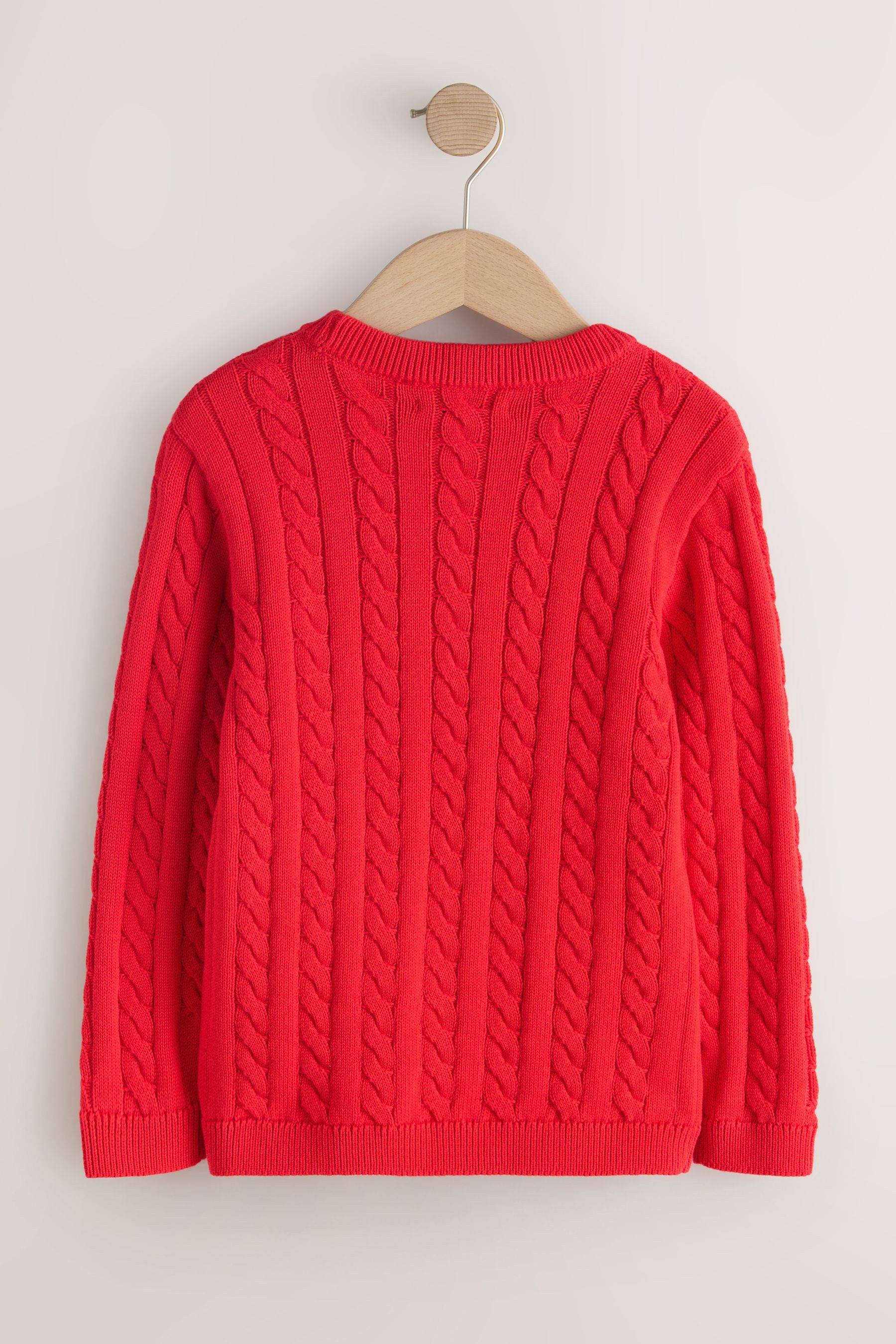 Next Rundhalspullover Pullover mit Zopfstrickmuster und Rundhals (1-tlg)