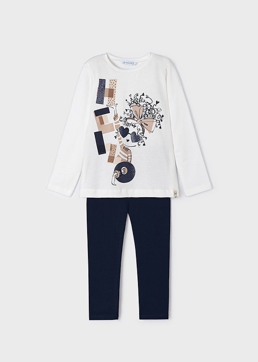 Mayoral Langarmshirt & Leggings Set 2-teilig Mädchen Baumwolle (479212) BCI Mayoral