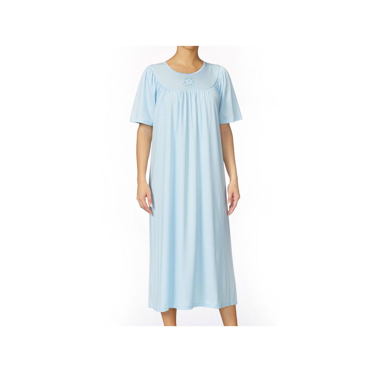 CALIDA Schlafanzug uni hellblau