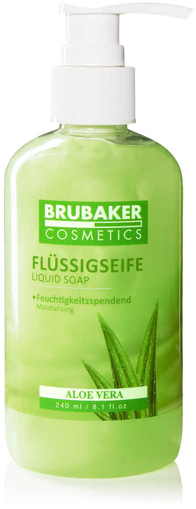 BRUBAKER Handseife Flüssigseife mit Aloe Vera Duft, 1-tlg., feuchtigkeitsspendend, Seife flüssig im praktischen Spender