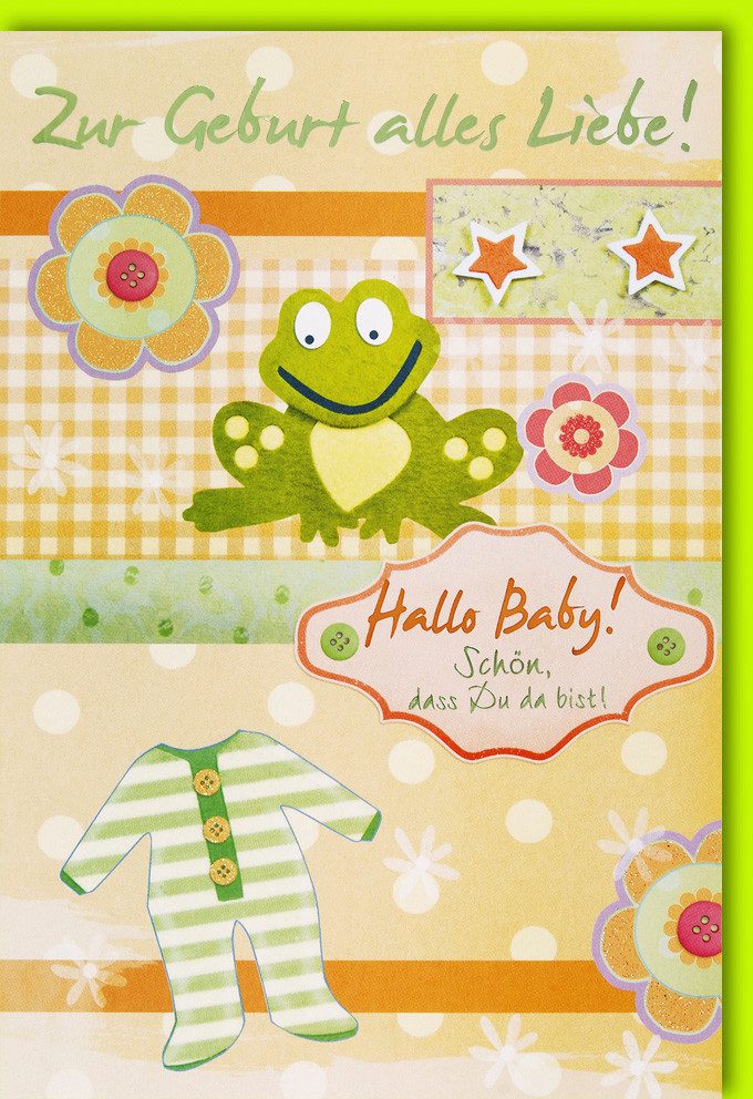 Grußkarten Geburt – Baby – Freudiges Ereignis - Karte mit Umschlag 2