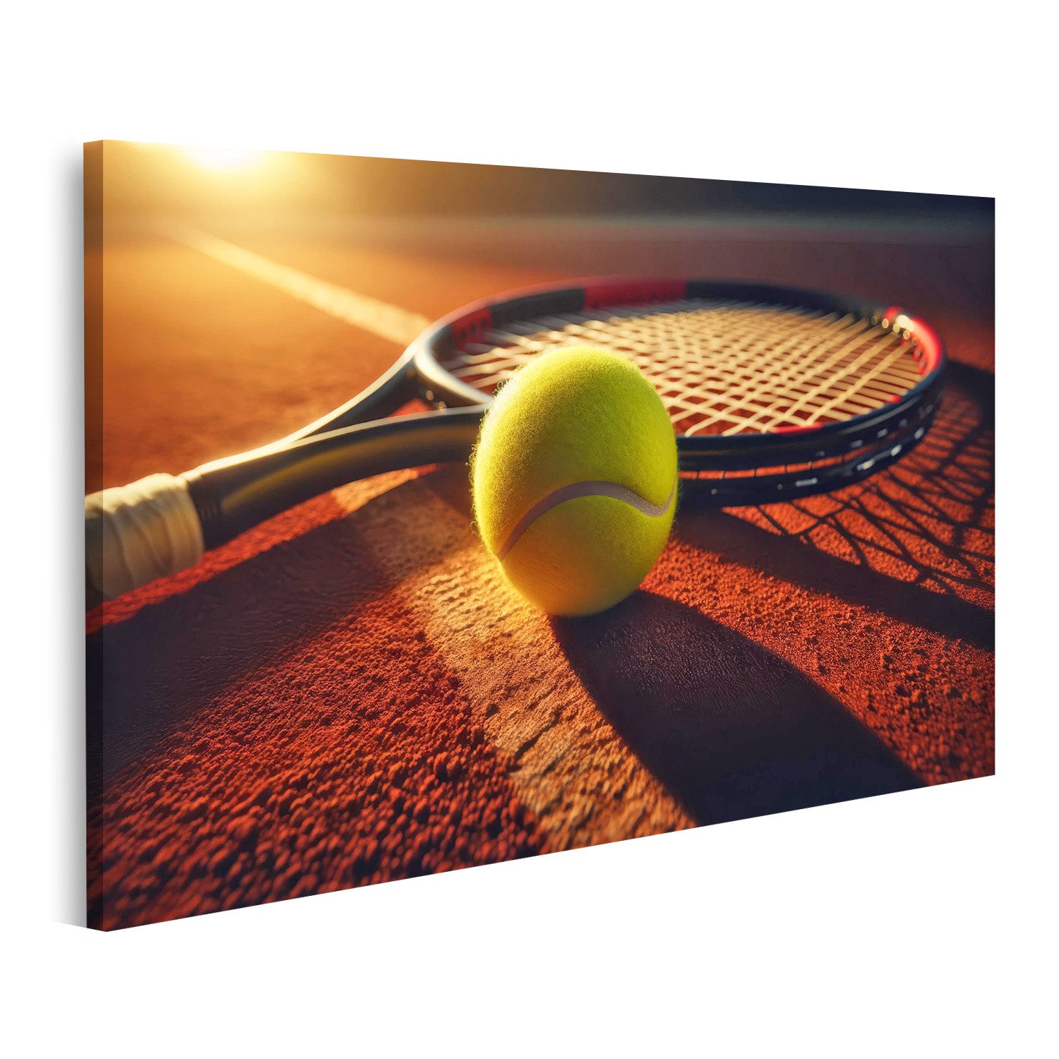 islandburner Leinwandbild Für Tennis Fans und Spieler Tennisball und Schläg günstig online kaufen