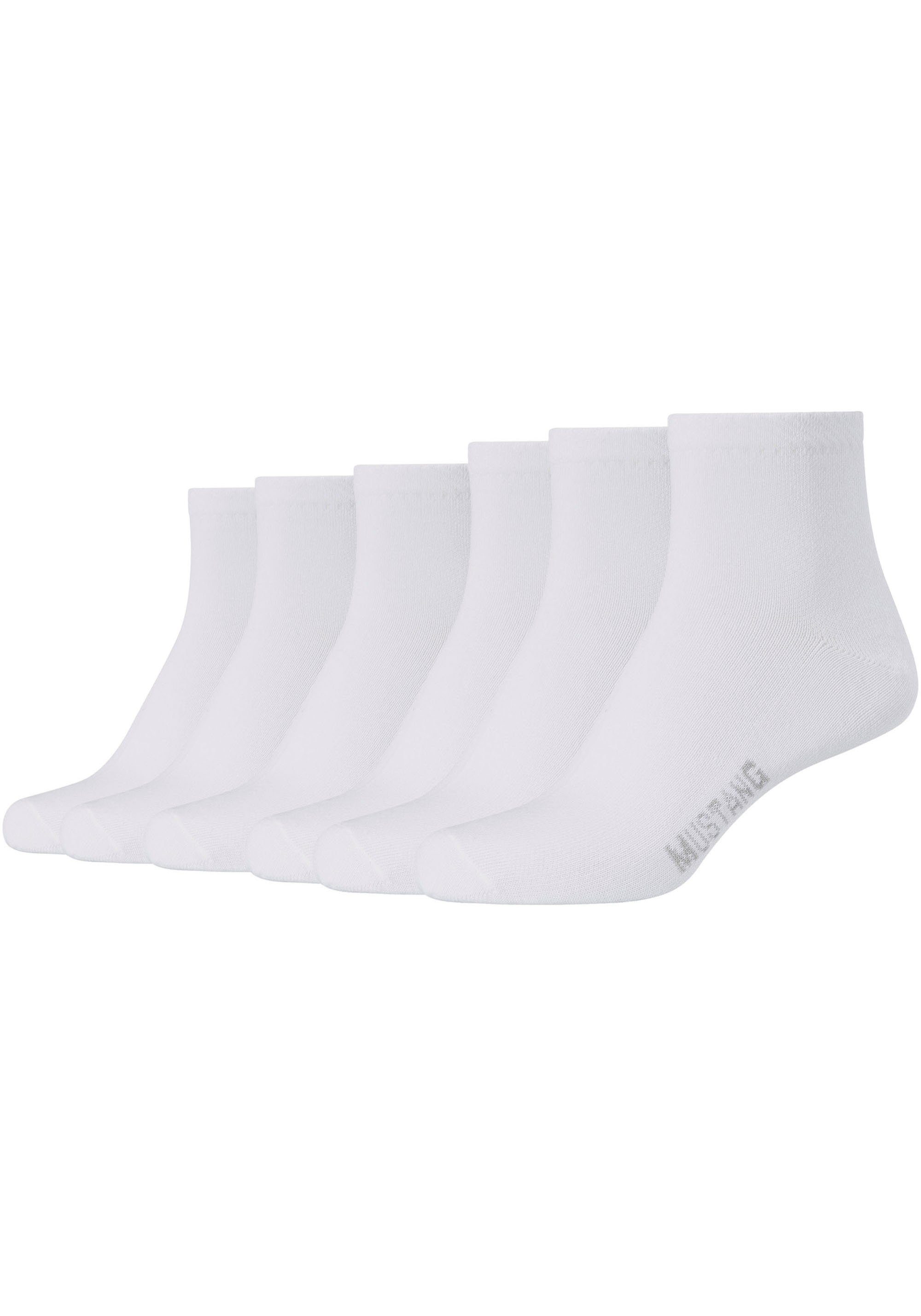 MUSTANG Kurzsocken casual (6-Paar) mit verstärktem Fersen- und Zehenbereich
