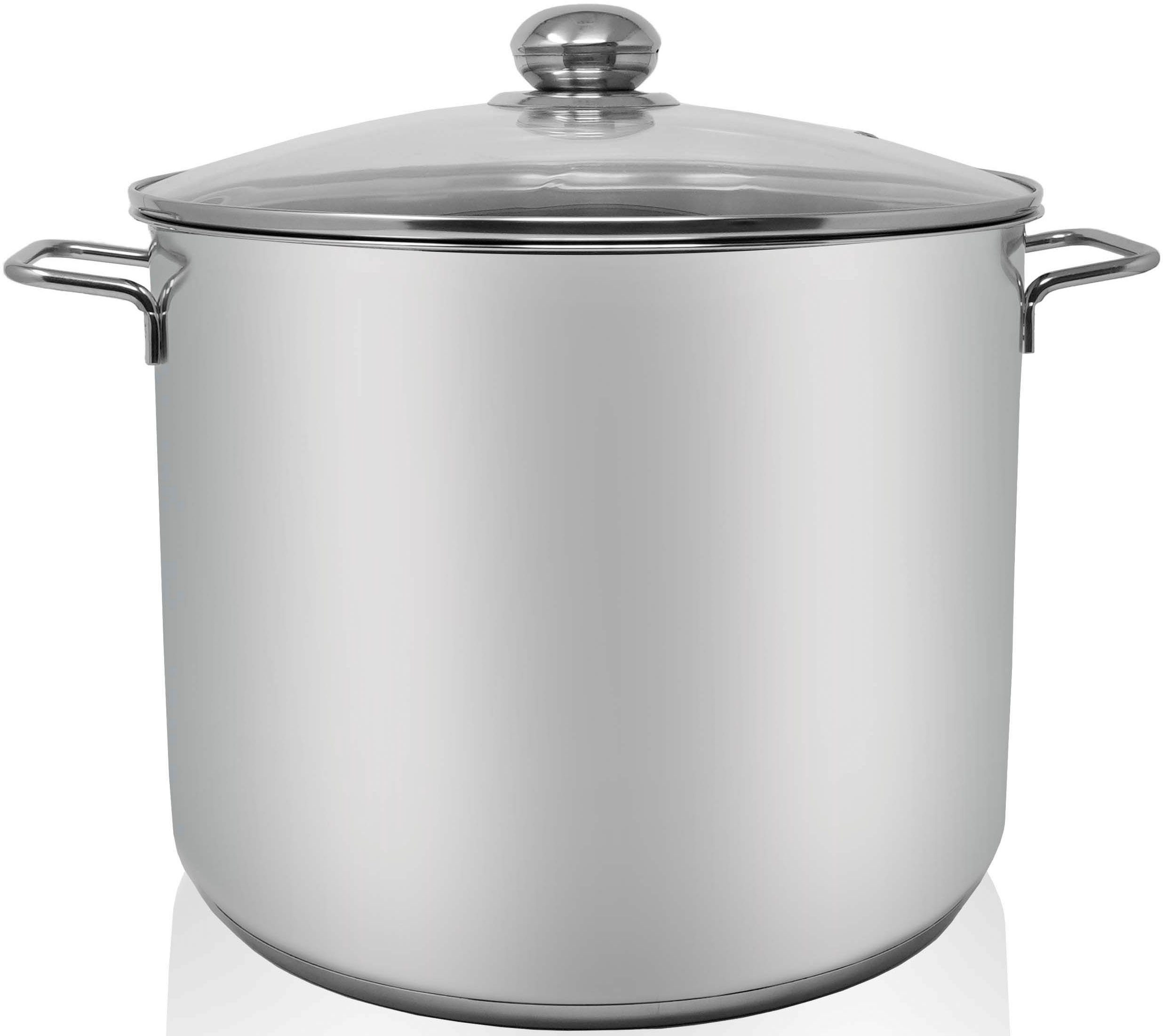 Krüger Kochtopf, Edelstahl (1-tlg), für Induktions-Kochfelder geeignet