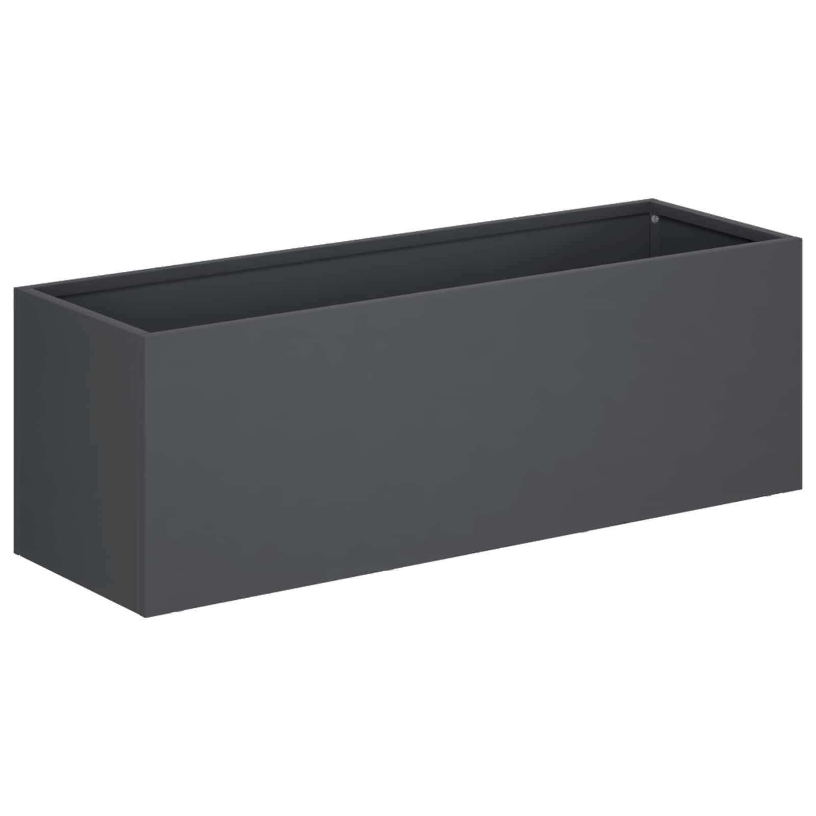 vidaXL Blumentopf Garten-Pflanzgefäß Anthrazit 40 x 20 x 20 cm (1 St)