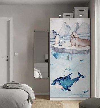 MyMaxxi Möbelfolie Schrankaufkleber Pax Aquarell Arktische Unterwassertiere