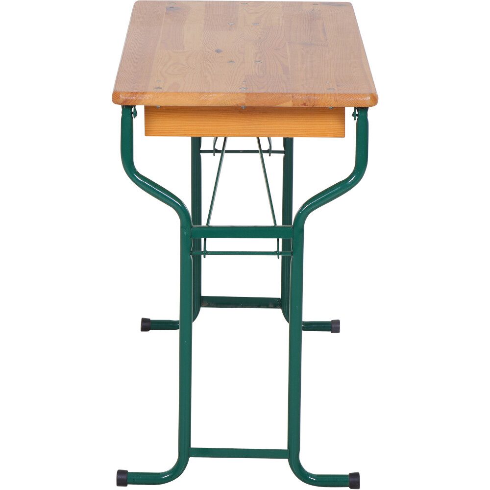 Fun Star Bierzeltgarnitur Festzeltgarnitur 110cm mit Rückenlehne 3-teilig, Tisch 50cm Breite