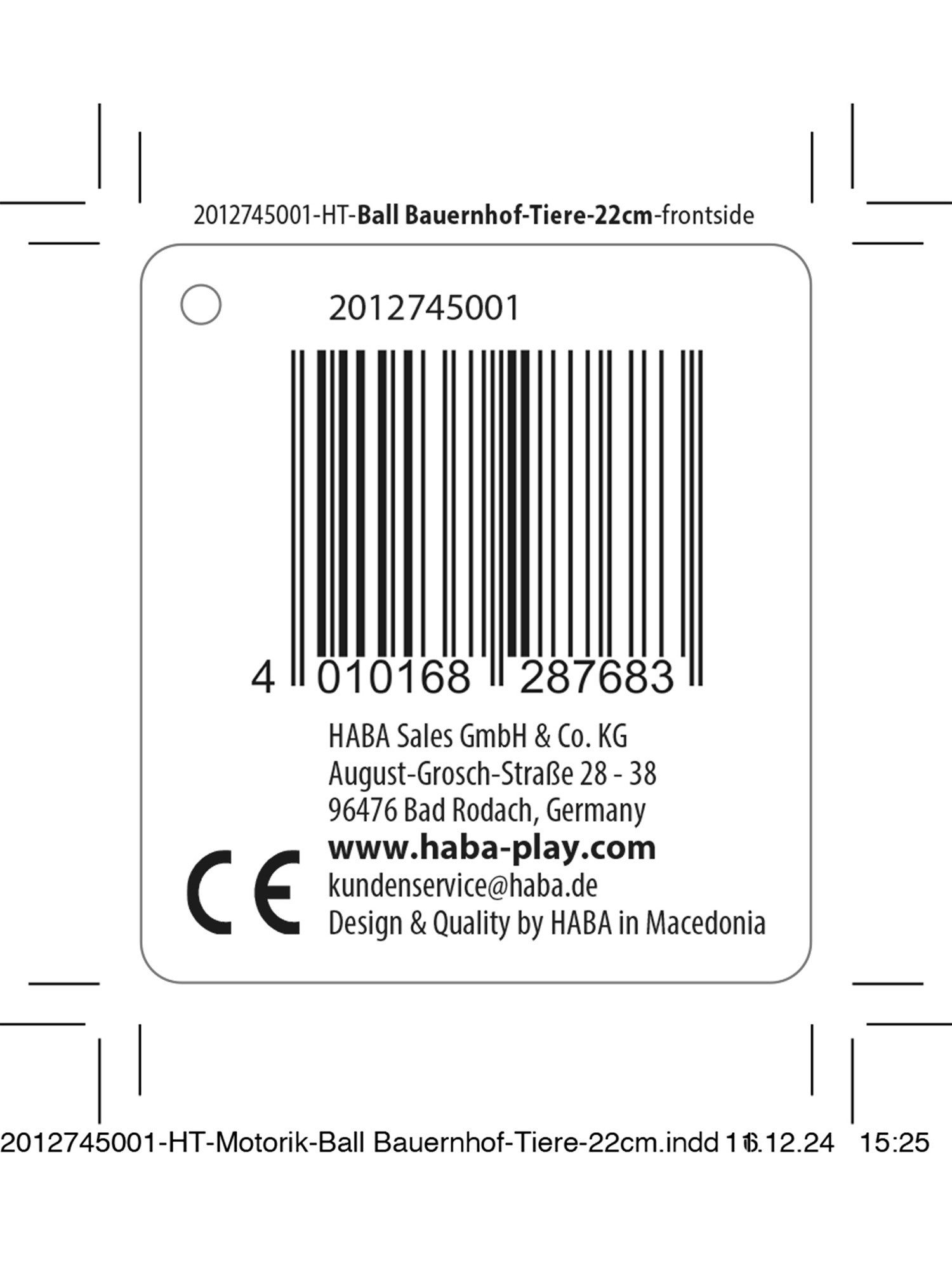 Haba Spielball Bauernhof & Fahrzeuge (2-St), unisex neutral