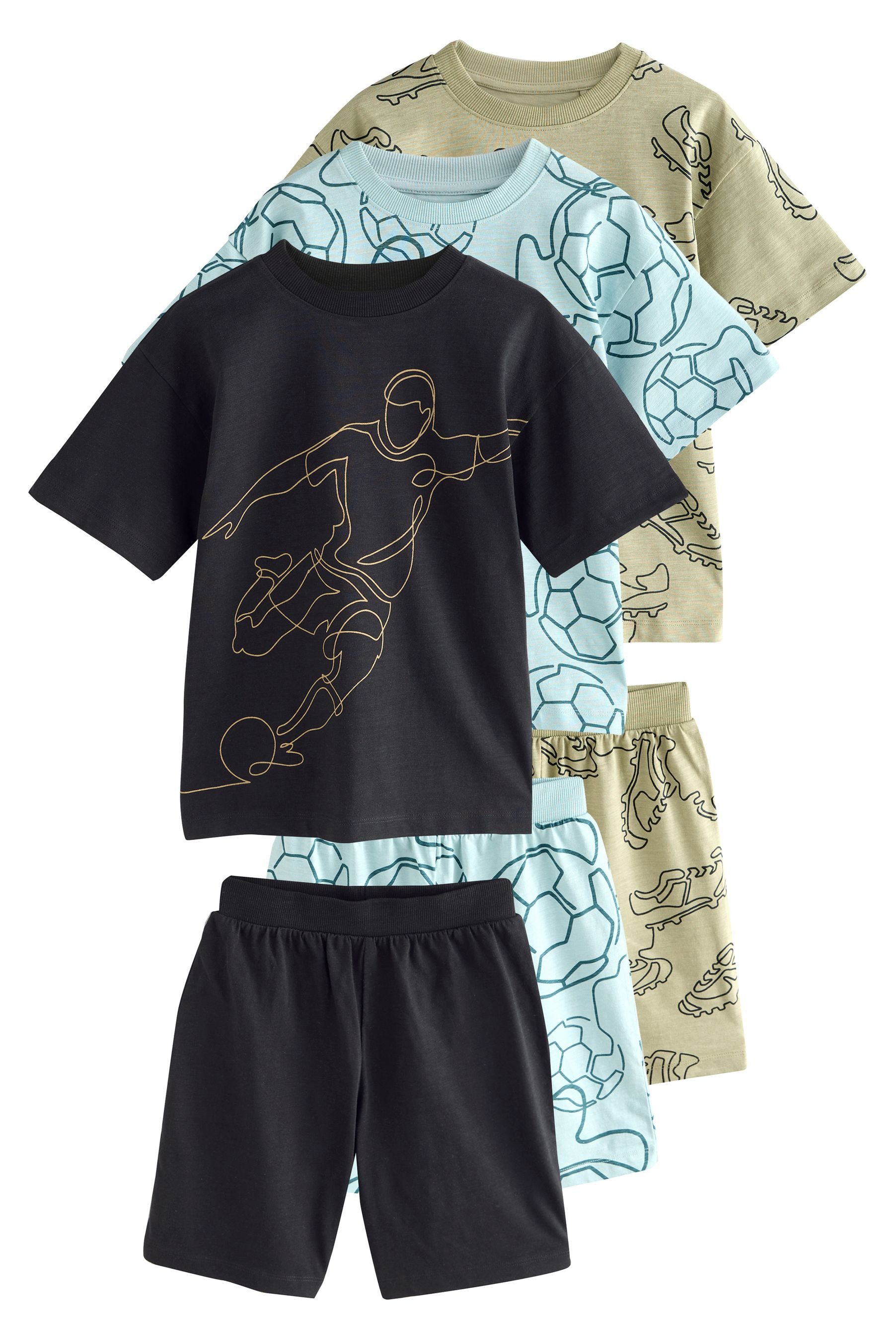 Pyjama Kurze Schlafanzüge, 3er-Pack