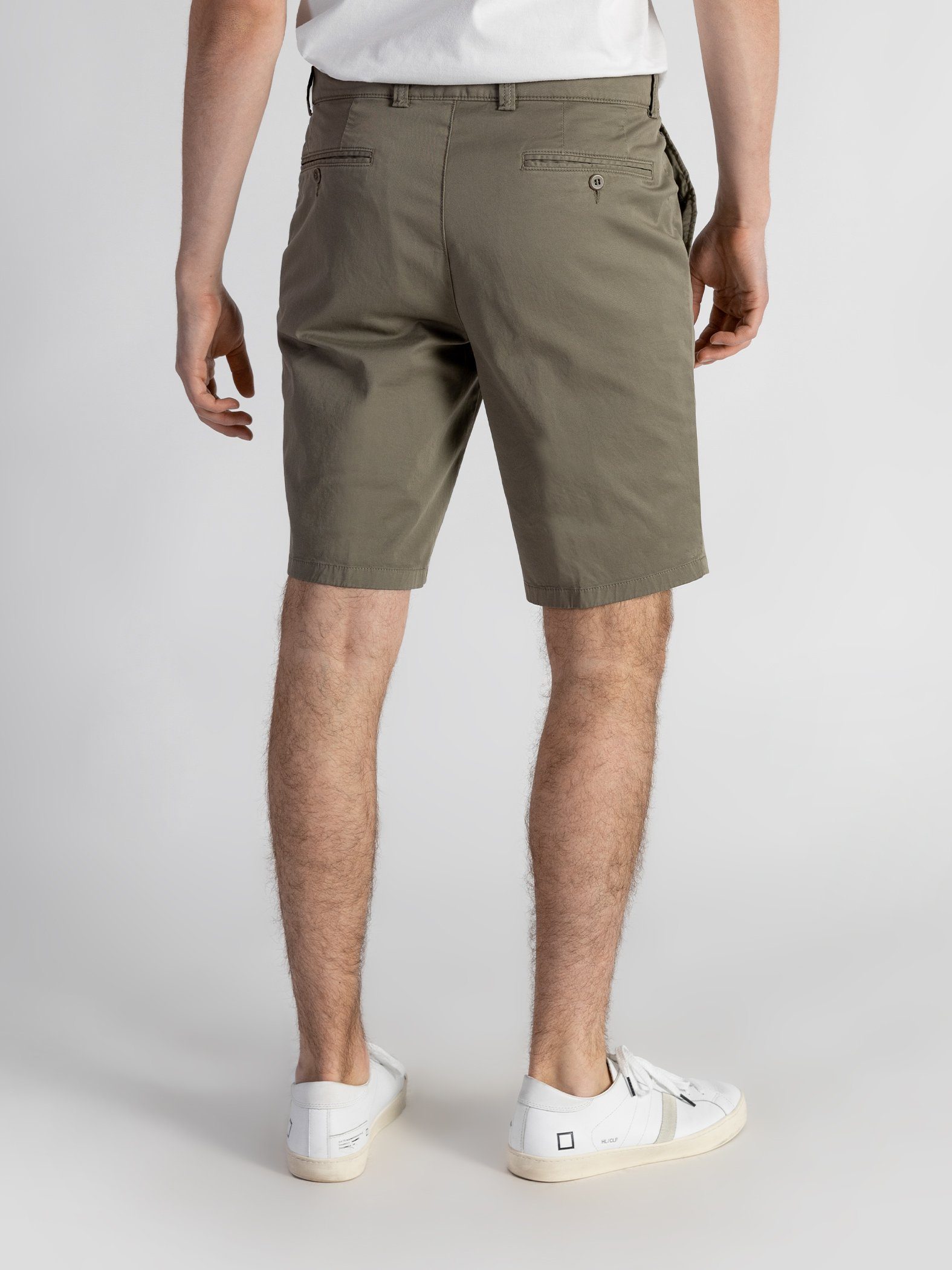 Shorts Bund, GOTS-zertifiziert elastischem Shorts TwoMates mit Farbauswahl, olivgrün