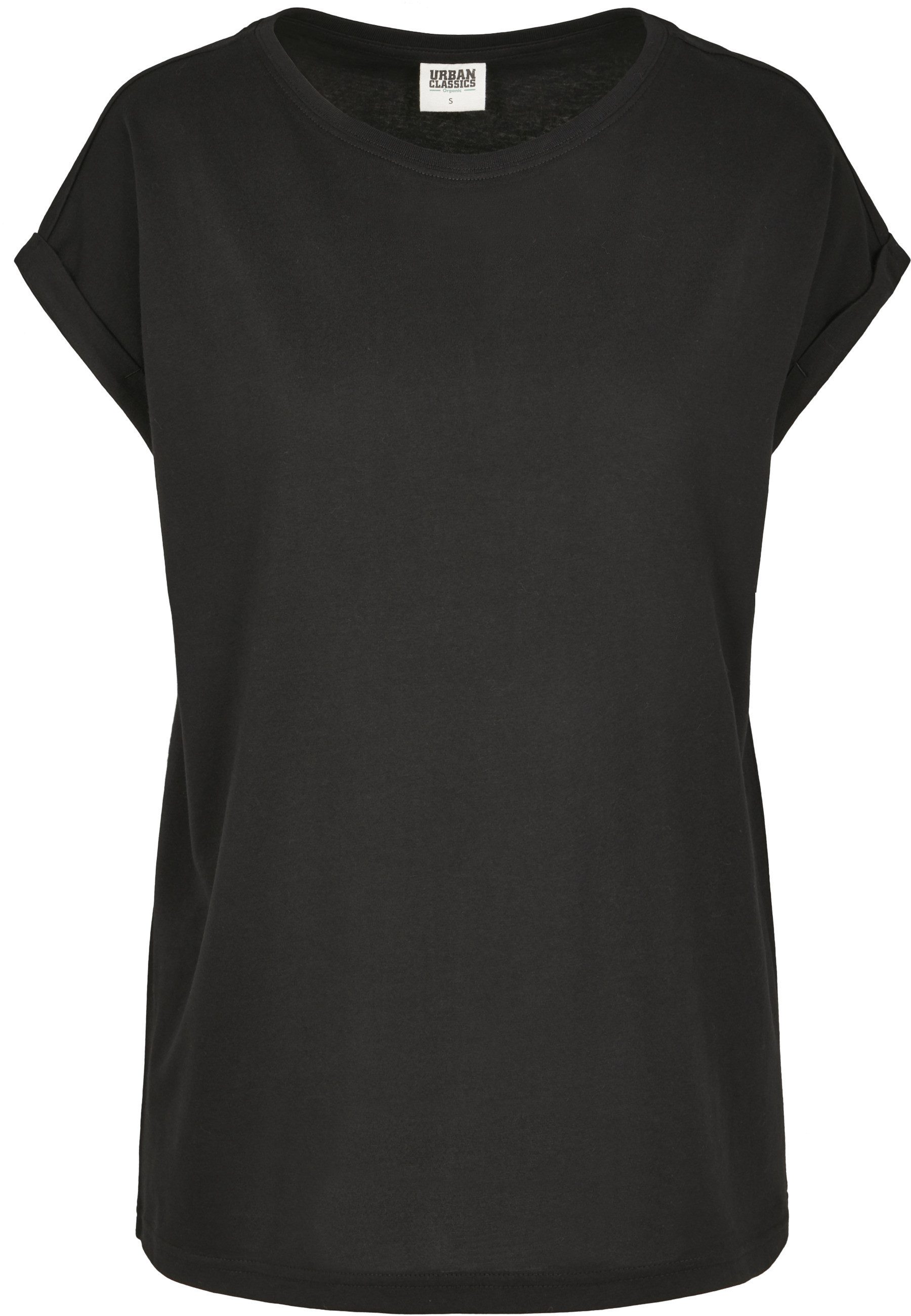 URBAN CLASSICS Kurzarmshirt Urban Classics Damen Ladies Organic Extended Shoulder Tee (1-tlg)