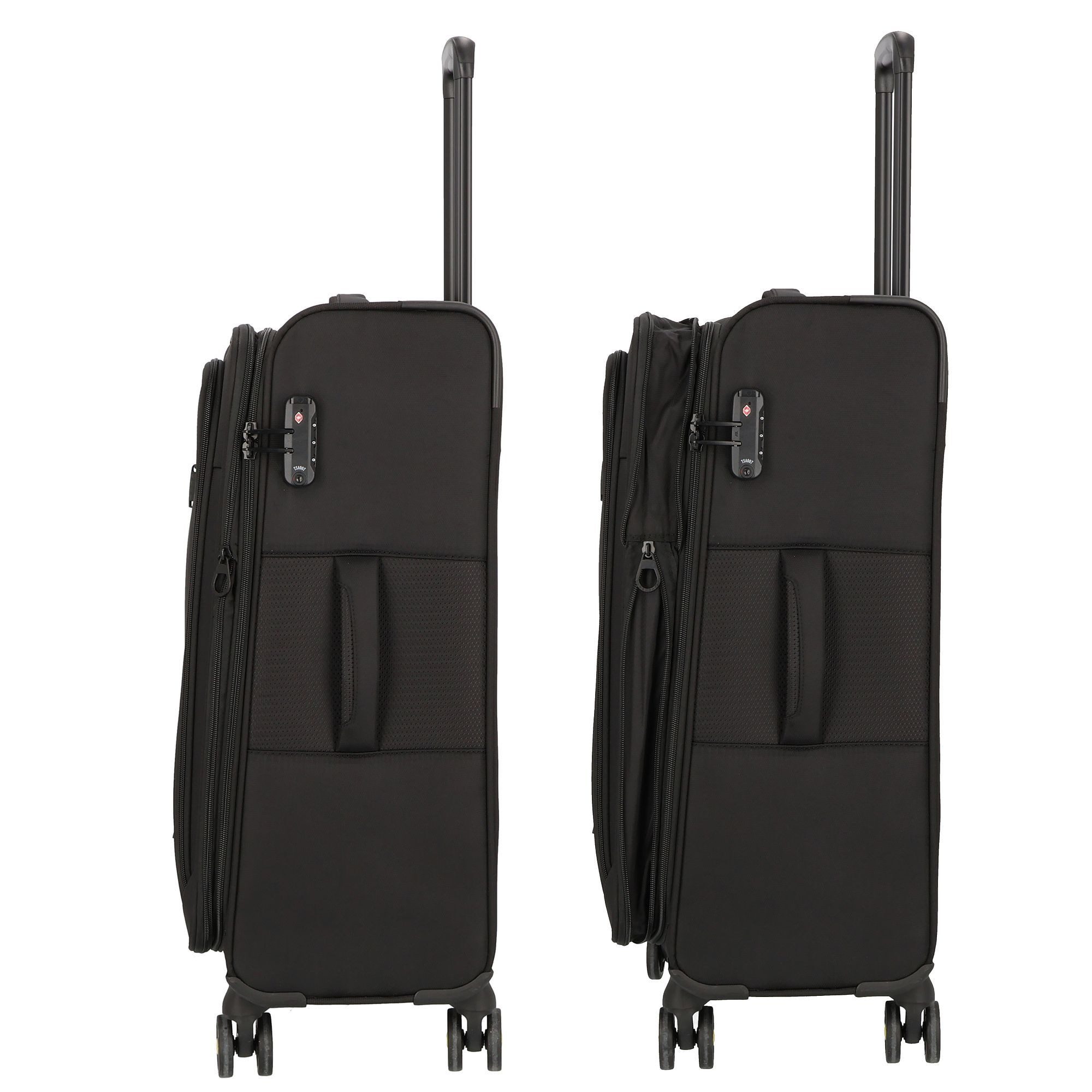 D&N Trolleyset Travel Line, 4 Rollen, (3-teilig, 3 tlg), Nylon