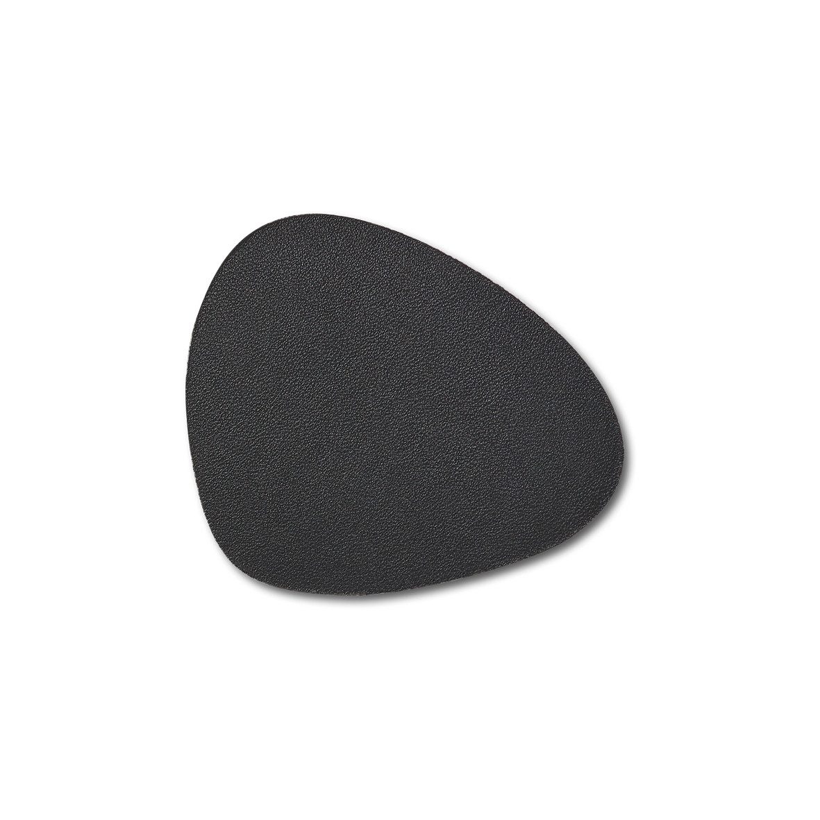 Basera® Glasuntersetzer 6er-Glasuntersetzer-Set Kunstleder gebogen, 6-tlg., schwarz, 12 x 10 cm