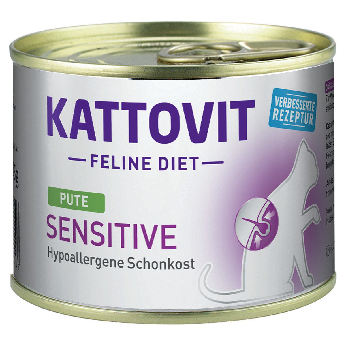 Kattovit Feline Diet Sensitive mit Pute 185 g - 12 Stück, für: Katze