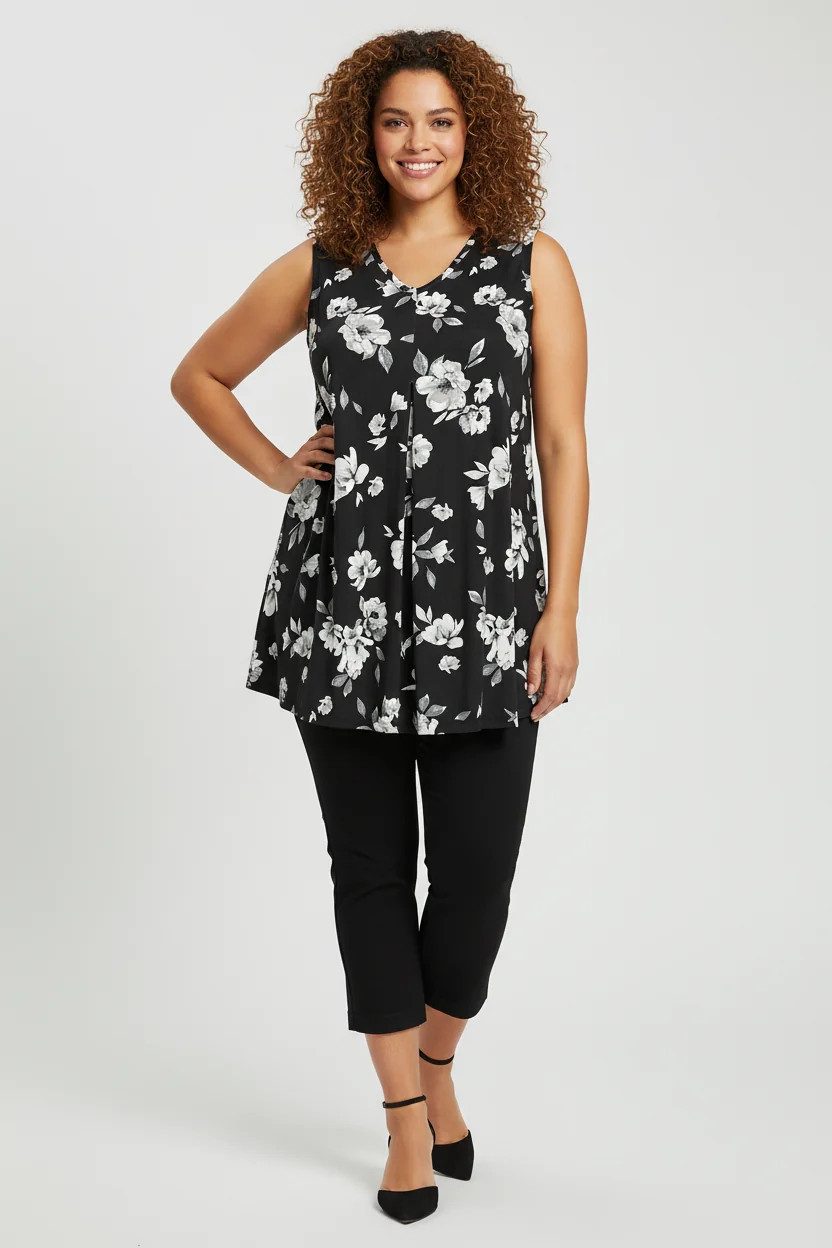 Shape of You Blusentop Blumiges ärmelloses günstig online kaufen