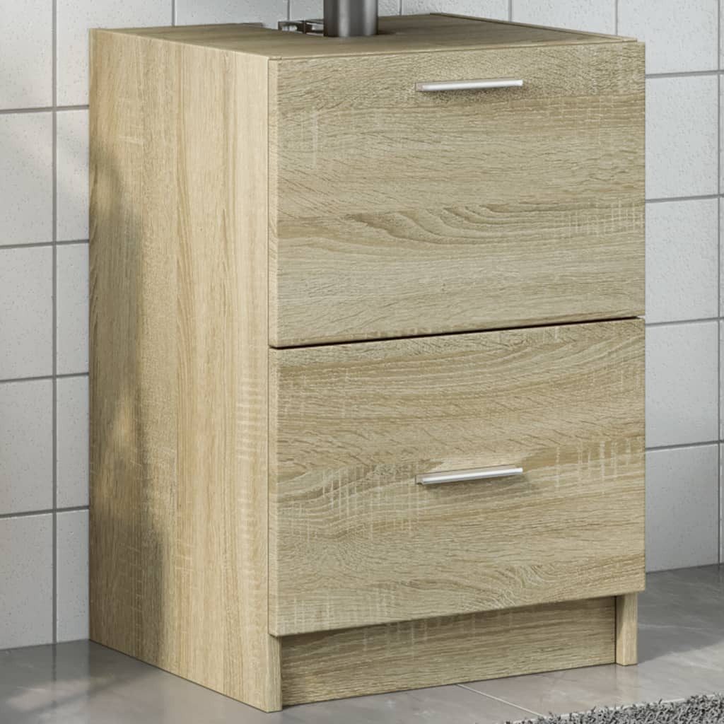 vidaXL Schrankmodule Waschbeckenunterschrank Sonoma-Eiche 40x37x59 cm Holzw günstig online kaufen