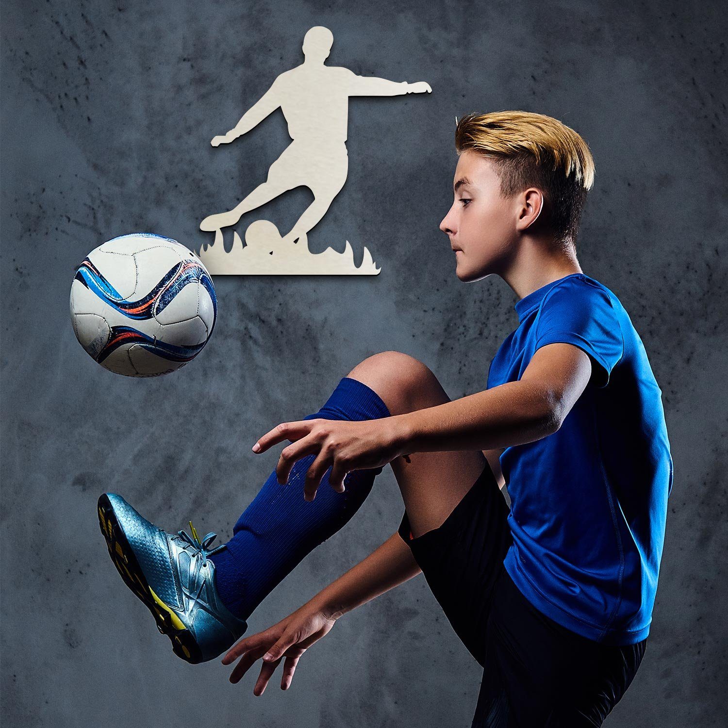 Namofactur LED Wandleuchte RGB Lampe 'Fußball Spieler' Wanddeko, LED fest i günstig online kaufen