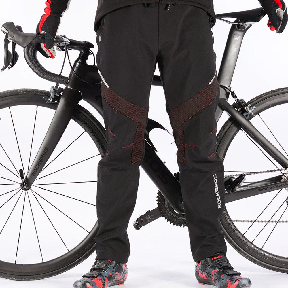 ROCKBROS Radhose Rockbros YPK1007R Radhose Größe XL - schwarz (Spar-Set, 1-tlg) winddicht, wasserabweisend, reflektierend, Taschen