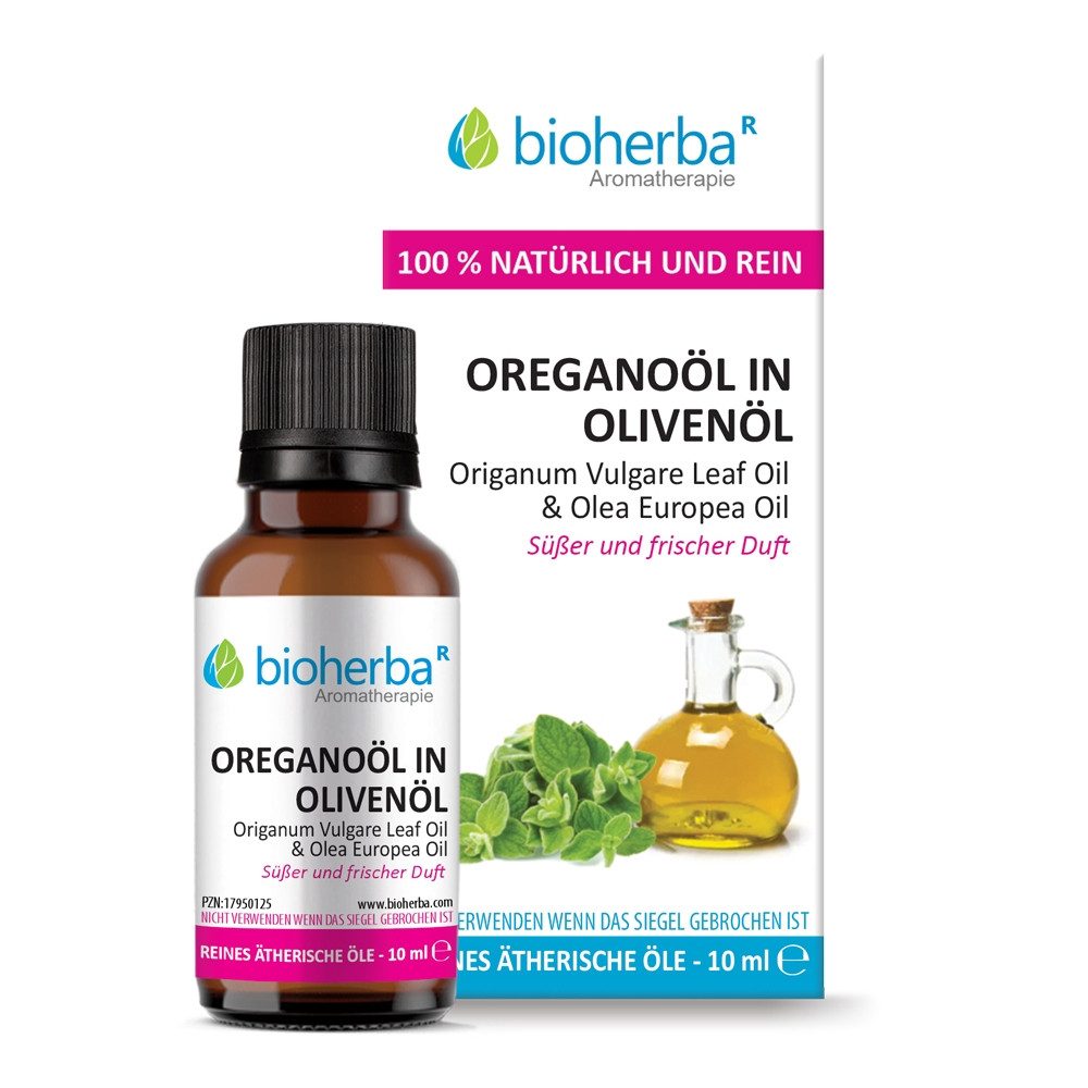 BIOHERBA R Pflege-Set Oreganoöl in Olivenöl Reines ätherisches Öl 10 ml
