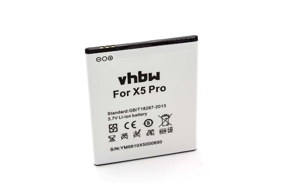 vhbw kompatibel Pro, X-5 Li-Ion X5, X-5 mit Pro, mAh Doogee (3,7 V) 2400 Smartphone-Akku X5