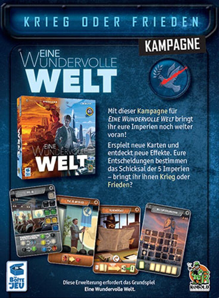 Kobold Spieleverlag Spiel Eine Wundervolle Welt - Erweiterung: Krieg oder Frieden