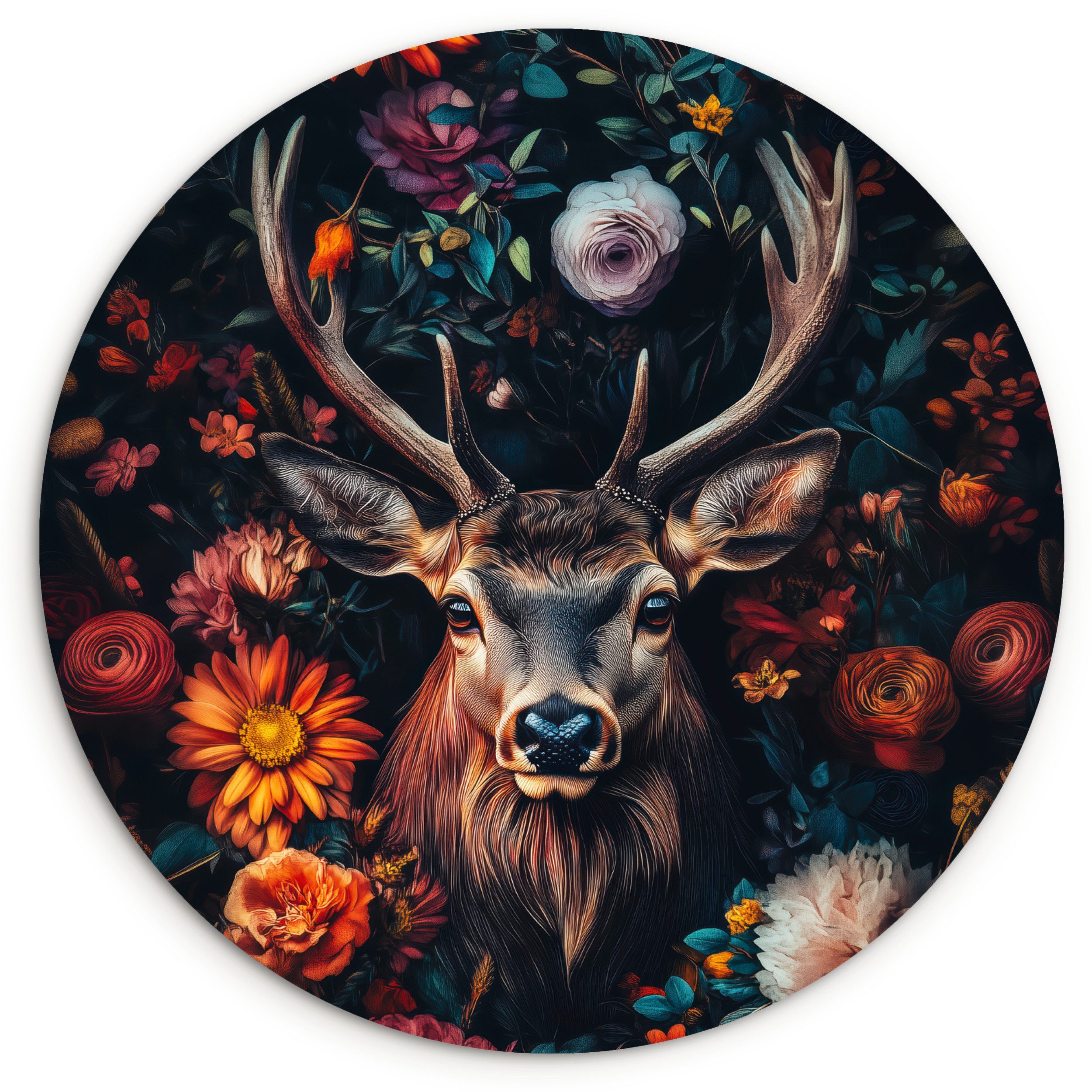 MuchoWow Gemälde Hirsch - Tierporträt - günstig online kaufen