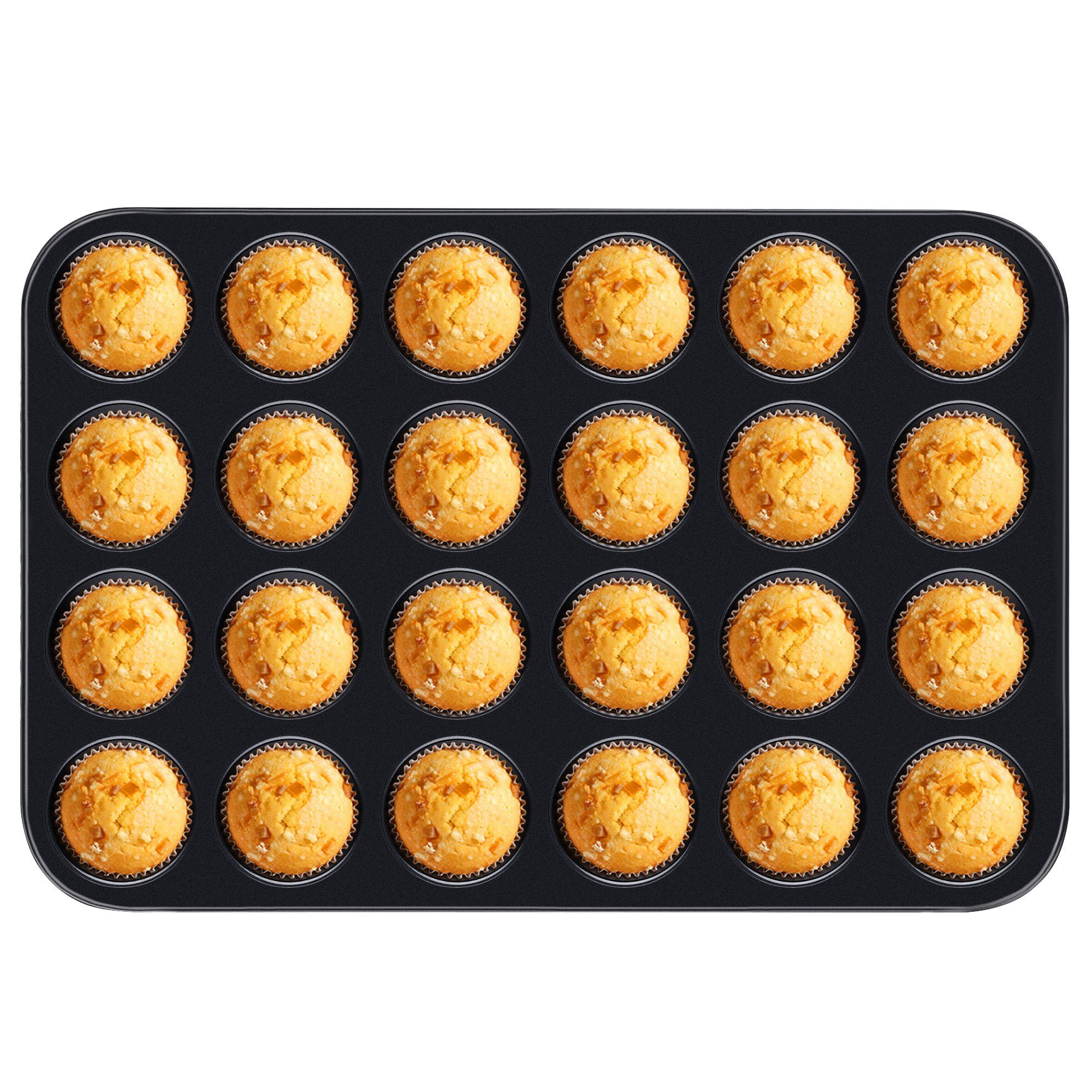 Homewit Backform »24 Mulden Muffinbackform,«, (Set 1-tlg), 38x26x2.2 cm  Muffinform für 24 Muffins, mit Antihaftbeschichtung, Gleichmäßige Erhitzung  und Gute Wärmeleitfähigkeit, Schwarz online kaufen | OTTO