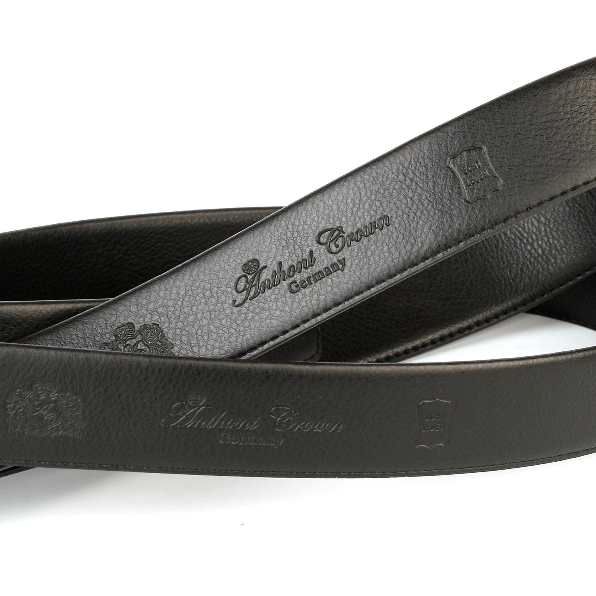 Anthoni Crown Ledergürtel Klassischer Gürtel mit goldfarbener Schließe günstig online kaufen