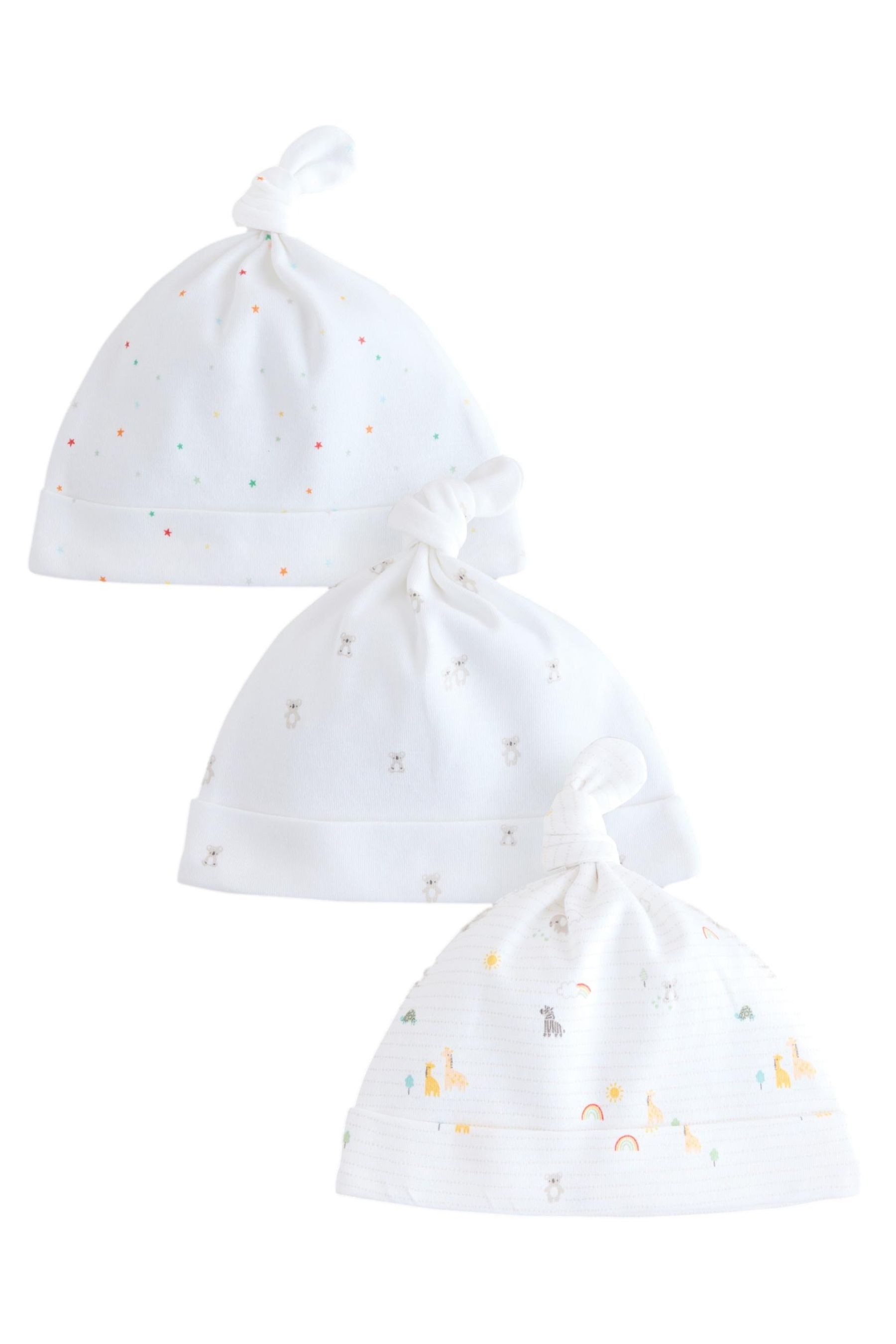 Next Erstlingsmütze Baby Knotenmütze im 3er-Pack (3-St)