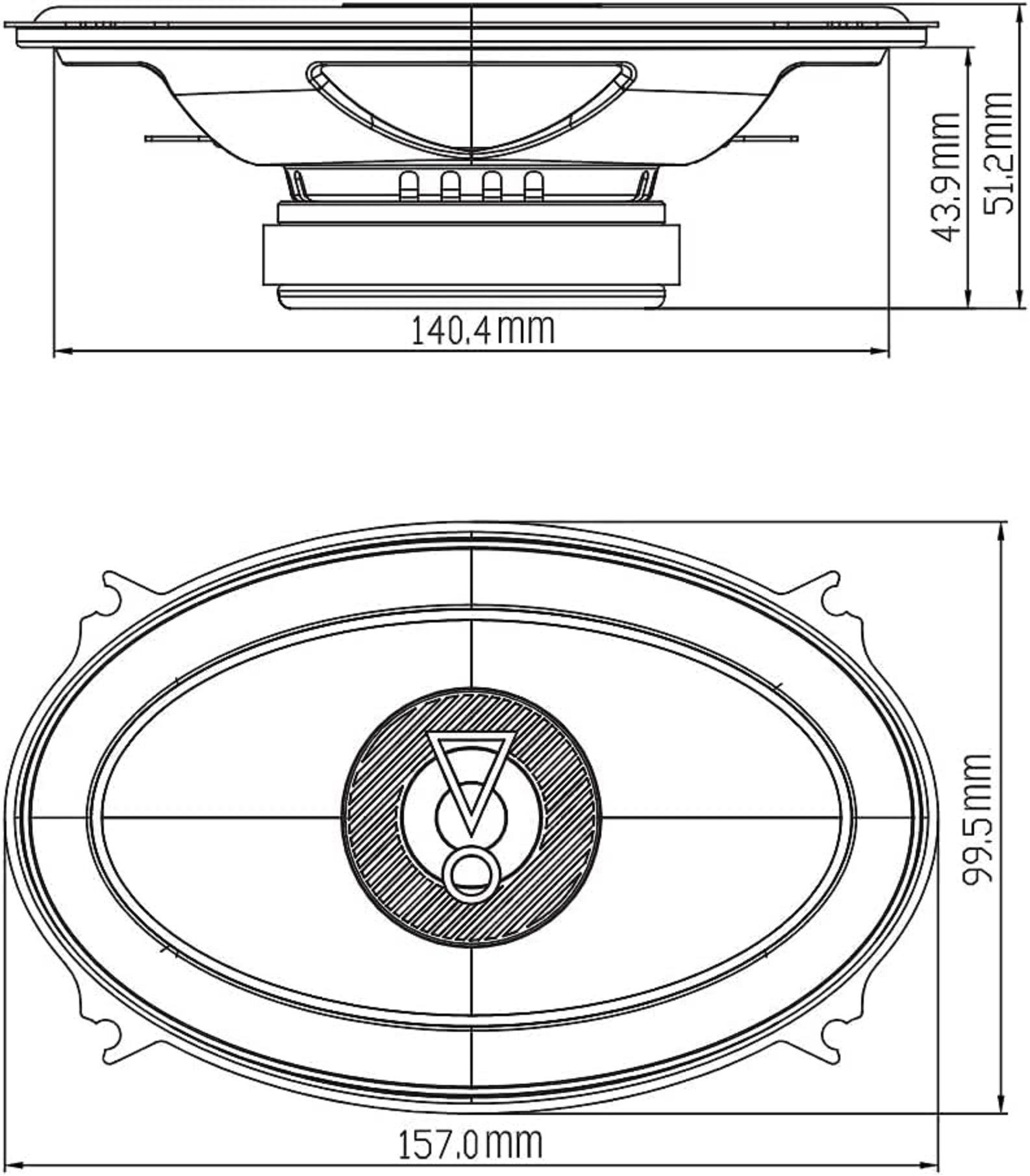 JBL STAGE3 6427 2-Wege W, Oval 4x6' (175 3-Ohm-DCR-Design) Auto-Lautsprecher Koax