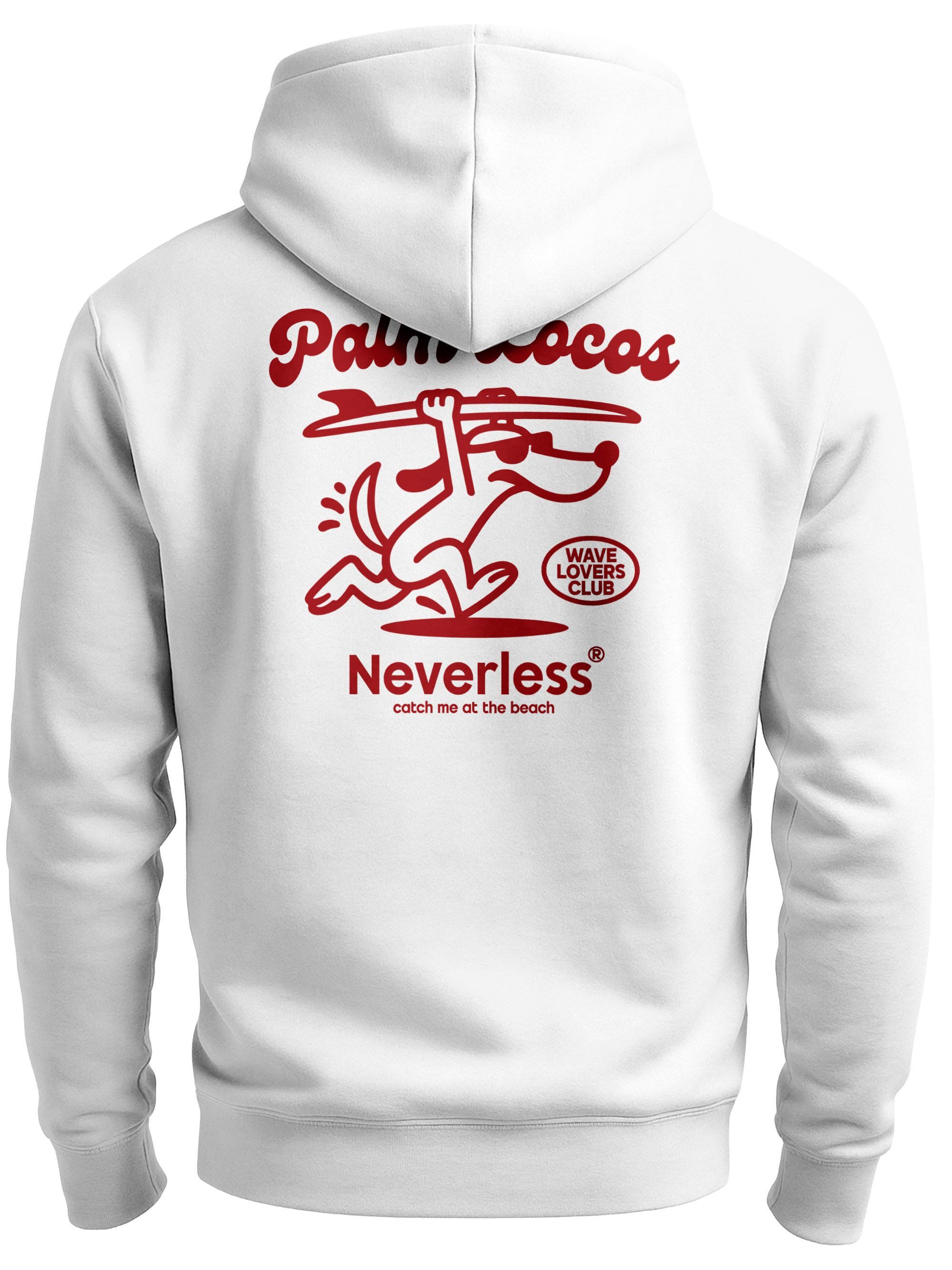 Sweatjacke Herren Sweatjacke Backprint Surfing Dog Cartoon Style Zipjacke