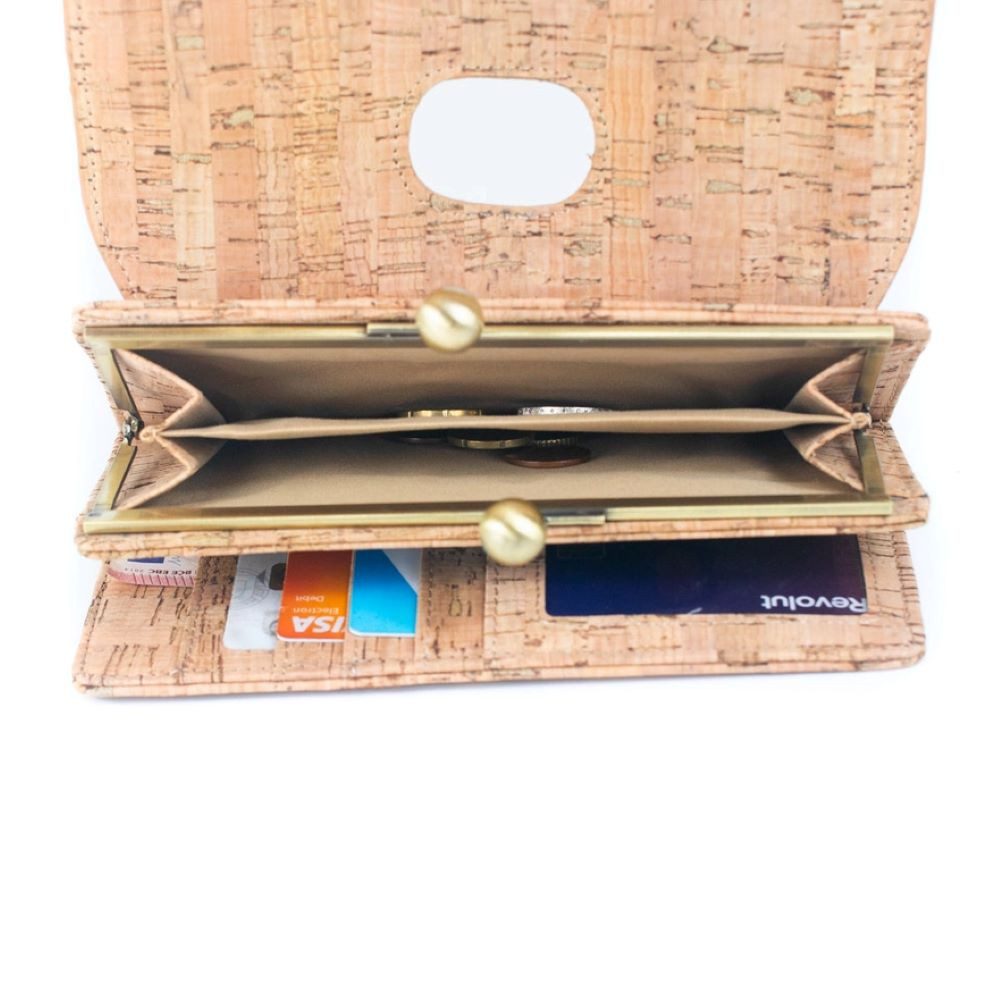 Goodman Design Geldbörse Damenbrieftasche aus Naturkork mit buntem Mosaikmuster Portemonnaie, Leicht, robust und handtaschentauglich.