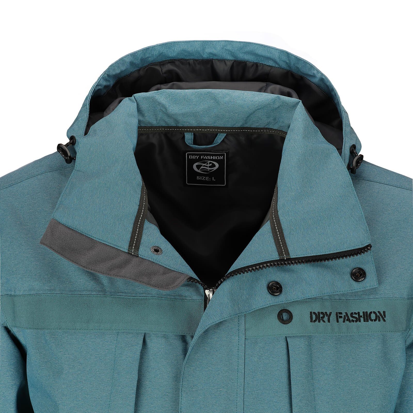 Dry Fashion Funktionsjacke Emden Herren Jacke Emden Meliert - Outdoor-Jacke Wasserdicht mit Innenfutter