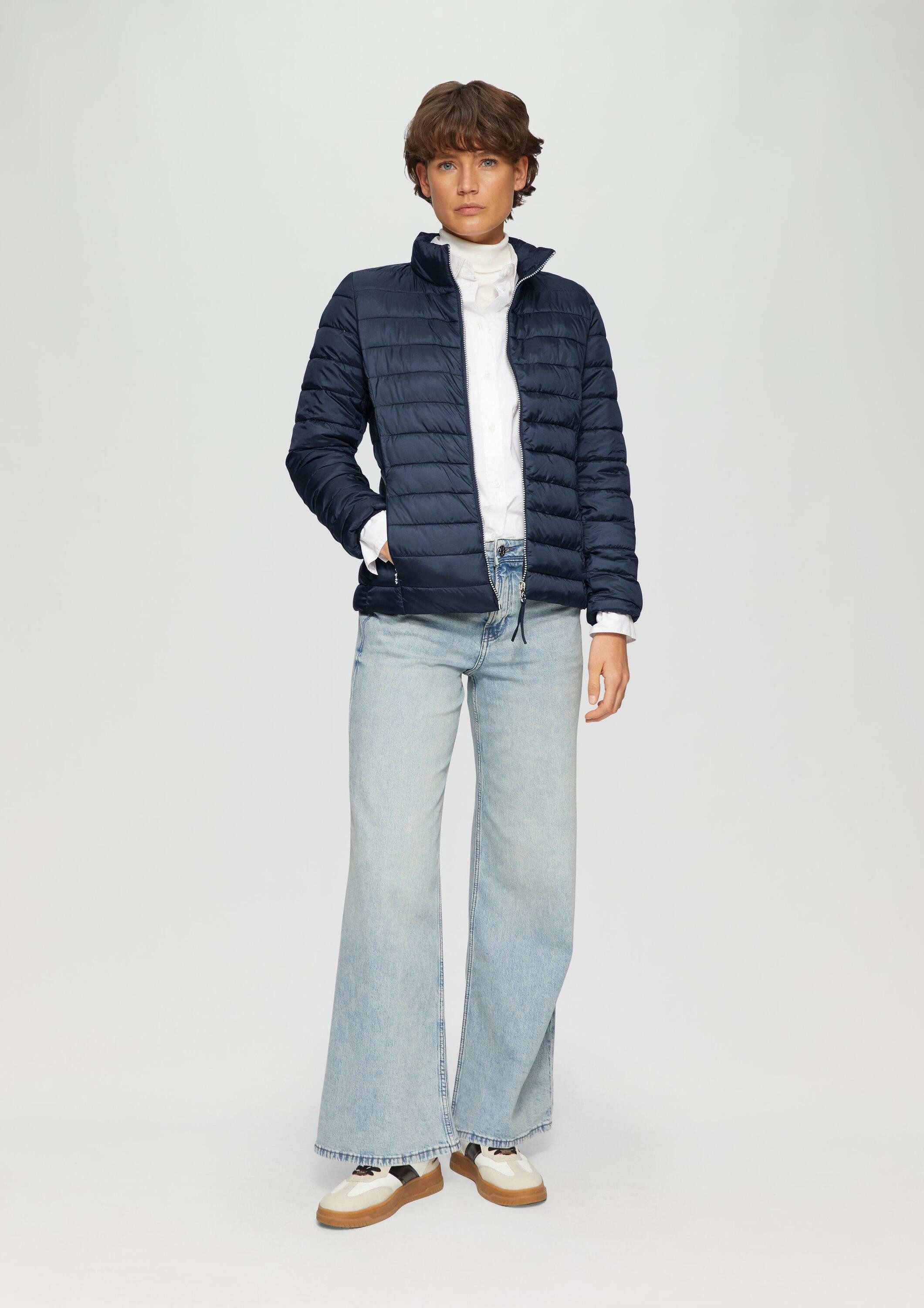s.Oliver Funktionsjacke Indoor-Jacke Leichte Jacke mit Steppung und Stehkragen