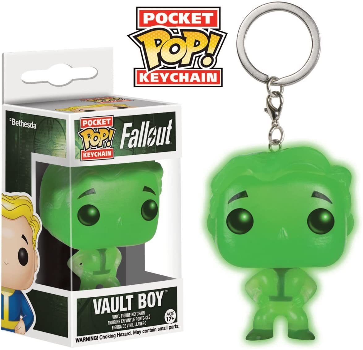 Funko Schlüsselanhänger Vault Dark in Pocket Glow Pop! Fallout the Boy -